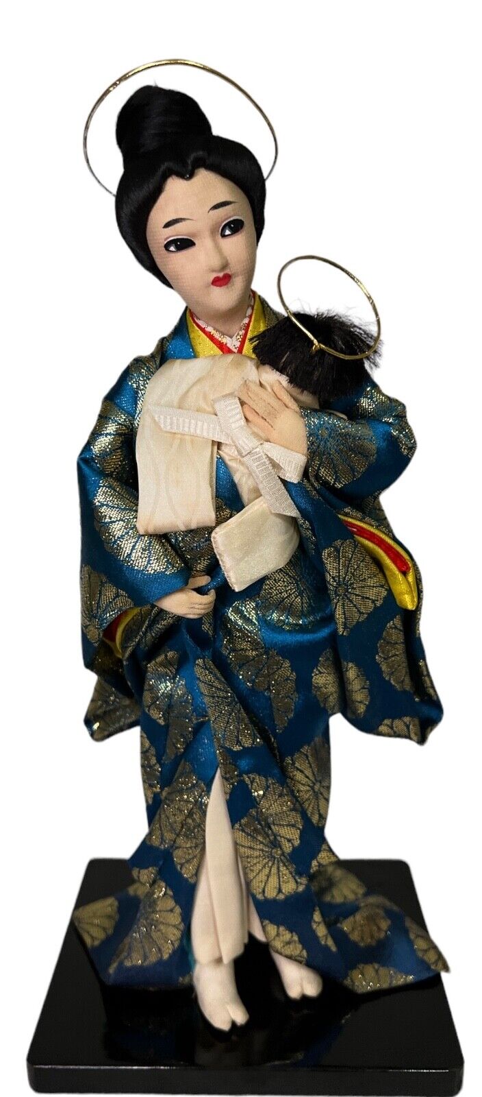 Japanese Isho Ningyo as Madonna and Child Vintage 12