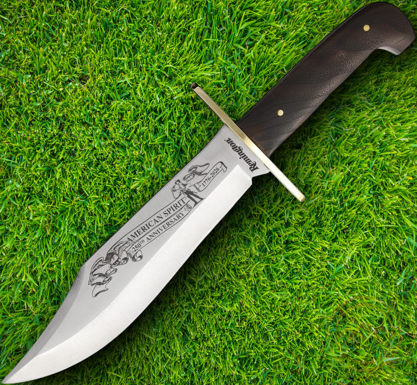 Remington American Spirit Fixed Knife 7.5" Stainless Steel Blade Wood Handle Remington American Spirit Fixed Knife 7.5" Stainless Steel Blade Wood Handle