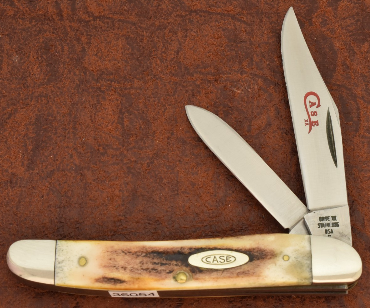 VINTAGE CASE XX USA 2 DOT 1978 RED SCROLL STAG JACK KNIFE 52087 SSP NICE (36054) VINTAGE CASE XX USA 2 DOT 1978 RED SCROLL STAG JACK KNIFE 52087 SSP NICE (36054)