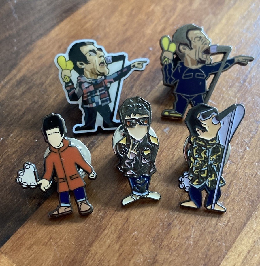 Liam Gallagher Oasis Pin Badges, Live ‘27, A Guy Called Minty, Manchester, Indie