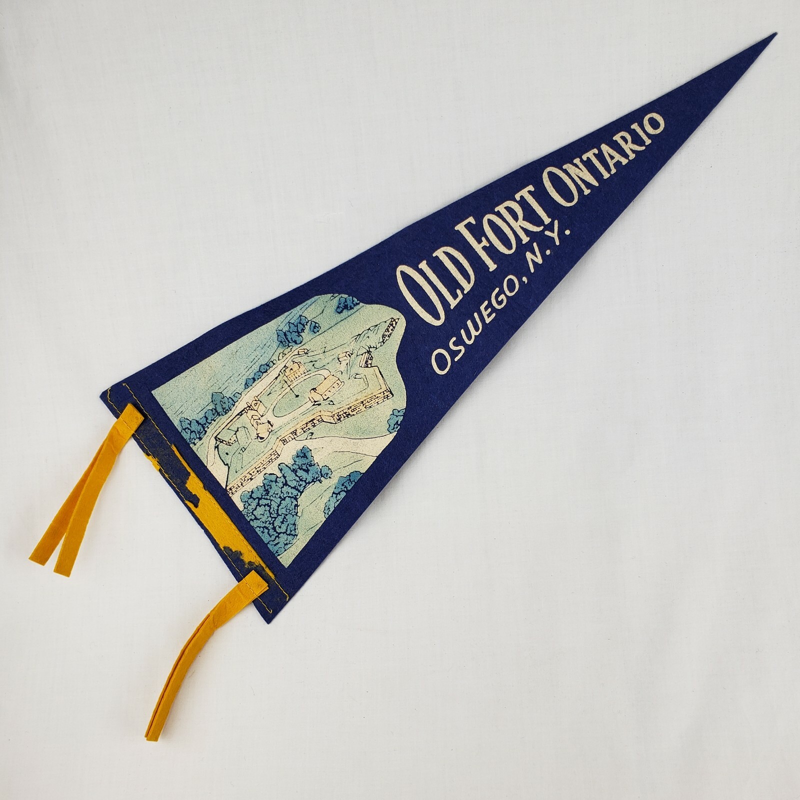 Rare Vintage Felt Pennant Old Fort Ontario Oswego NY New York 