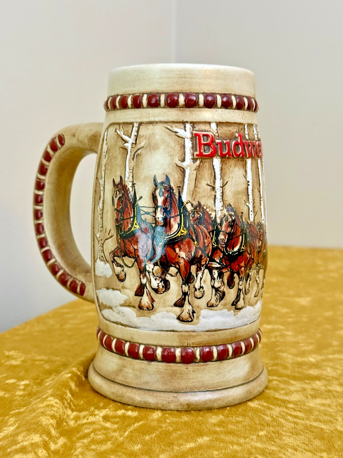 1981 BUDWEISER HOLIDAY BEER STEIN BY CREMARTE, BRAZIL