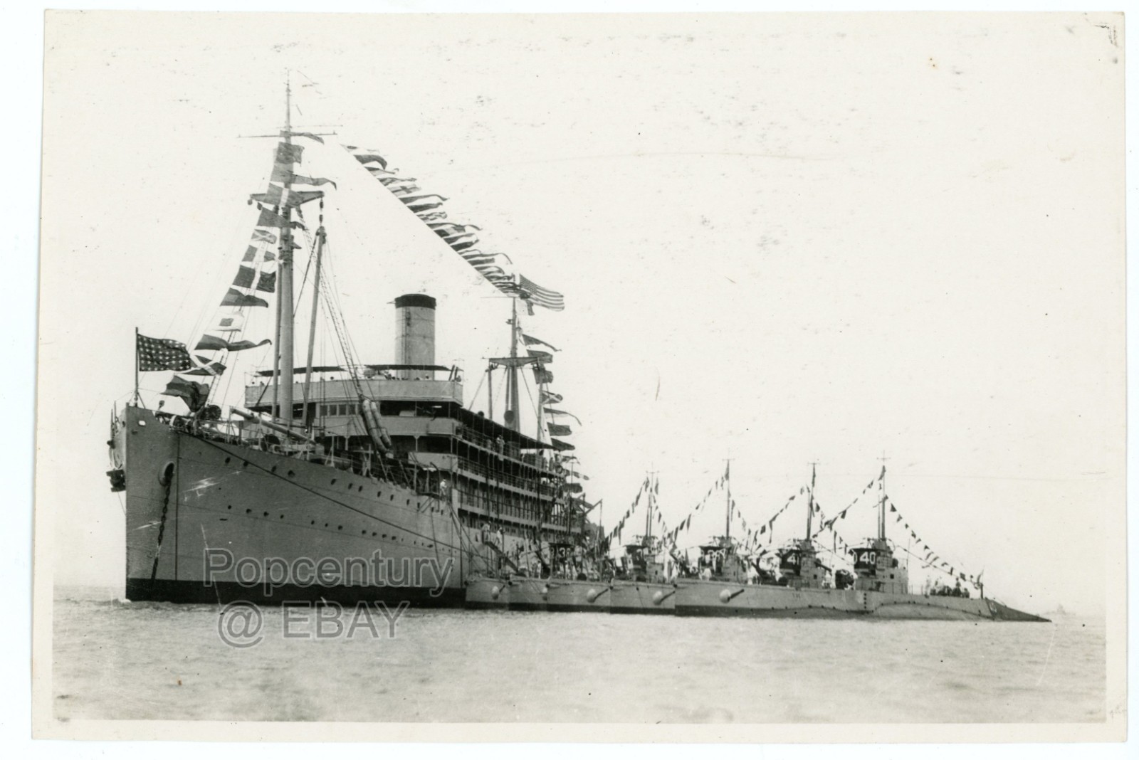 Vintage 1930s Photograph Philippines US Navy USS Canopus Submarines Large Photo Vintage 1930s Photograph Philippines US Navy USS Canopus Submarines Large Photo