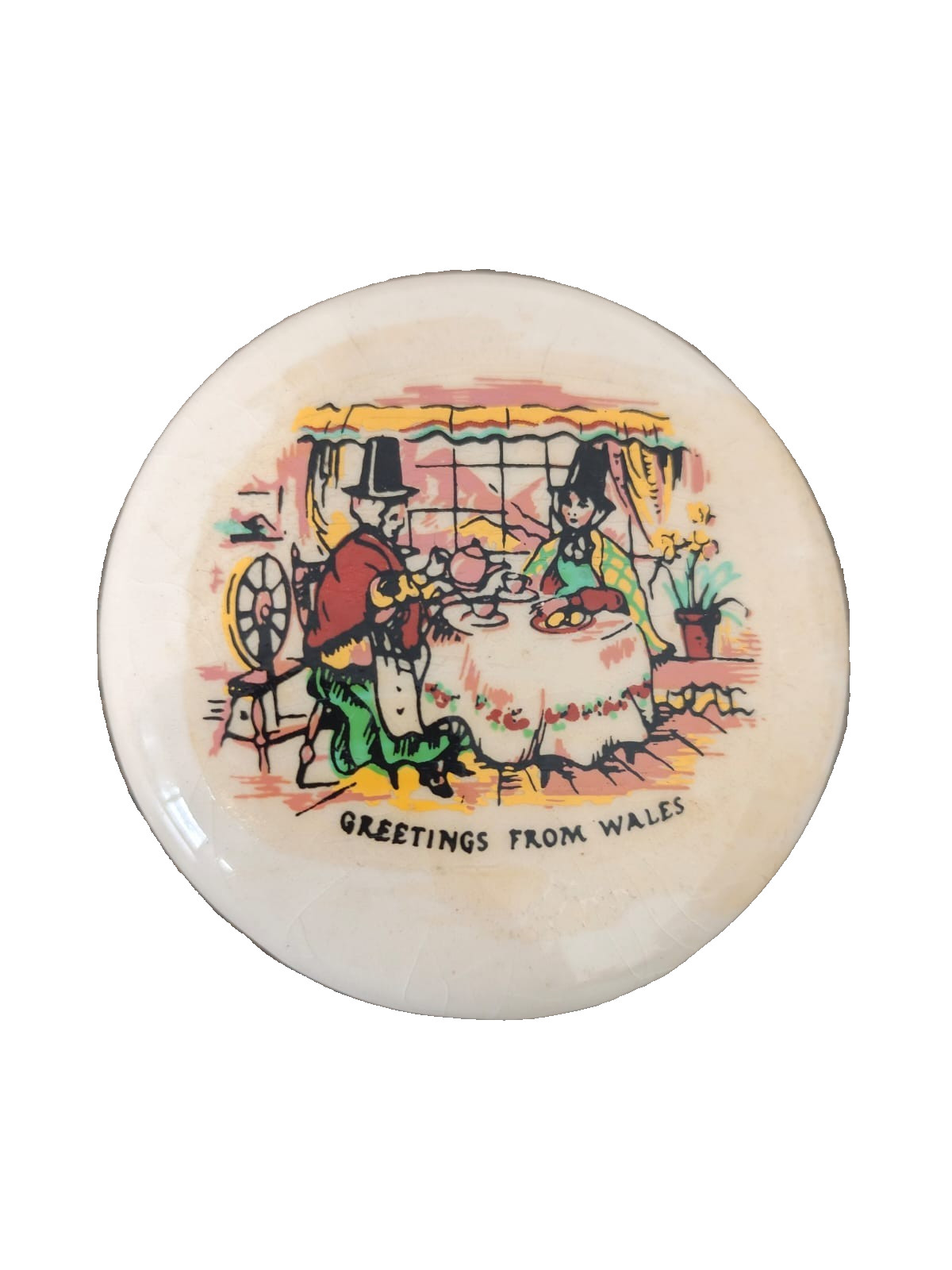 Vintage British Lownds Pateman Welsh Traditional Scene Pot-Pourri Holde Vintage British Lownds Pateman Welsh Traditional Scene Pot-Pourri Holde