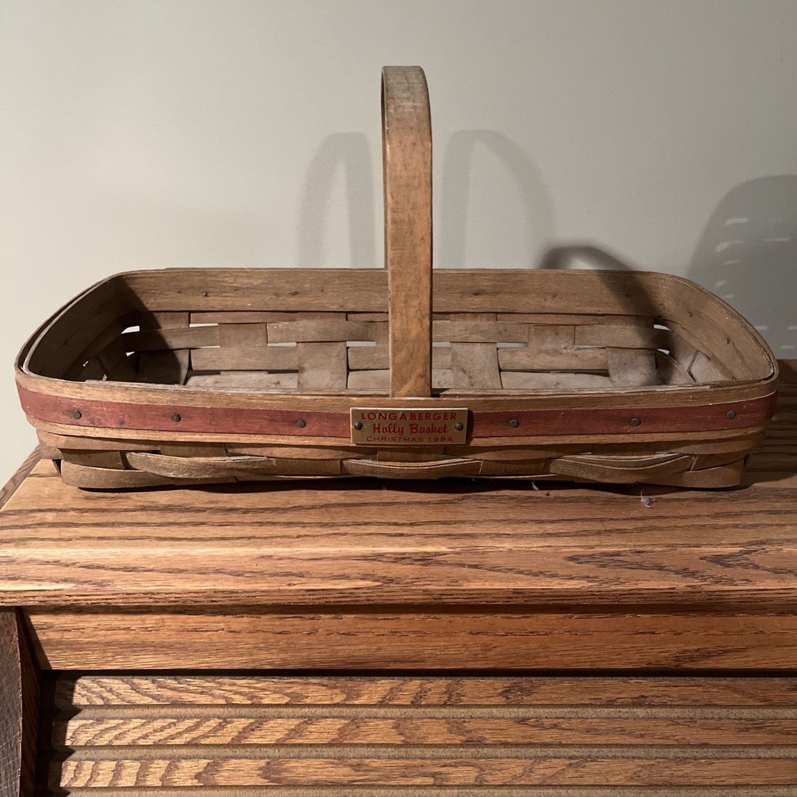Vintage 1984 Longaberger Christmas Collection Holly Basket