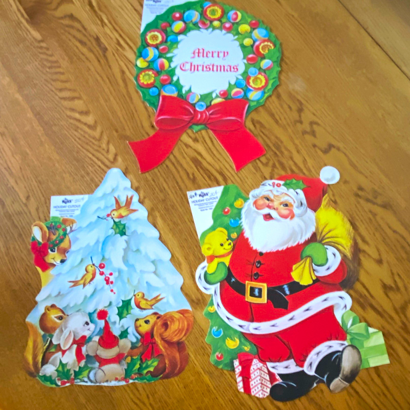 Vintage Russ Berrie holiday cut out set of 3