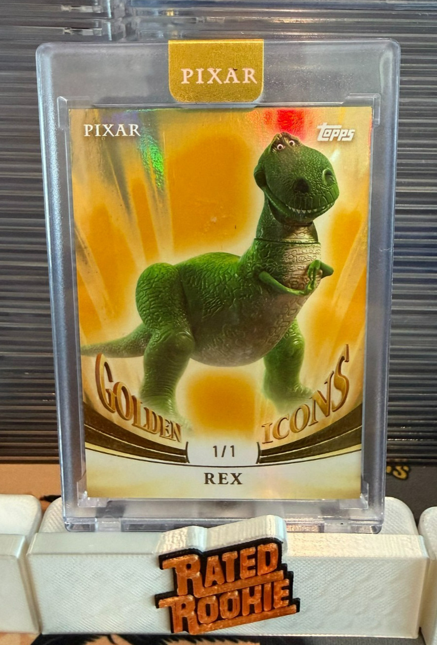 2025 Topps Pixar Gold Rex Toy Story GI-7 Golden Icons Double 1/1 Sealed 2025 Topps Pixar Gold Rex Toy Story GI-7 Golden Icons Double 1/1 Sealed