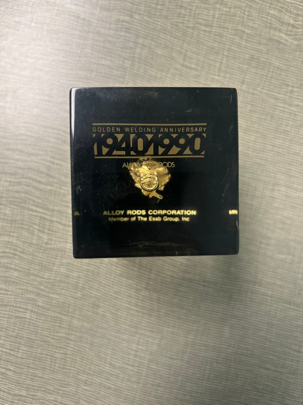 Alloy Rods Corp. 50th Anniversary Paperweight