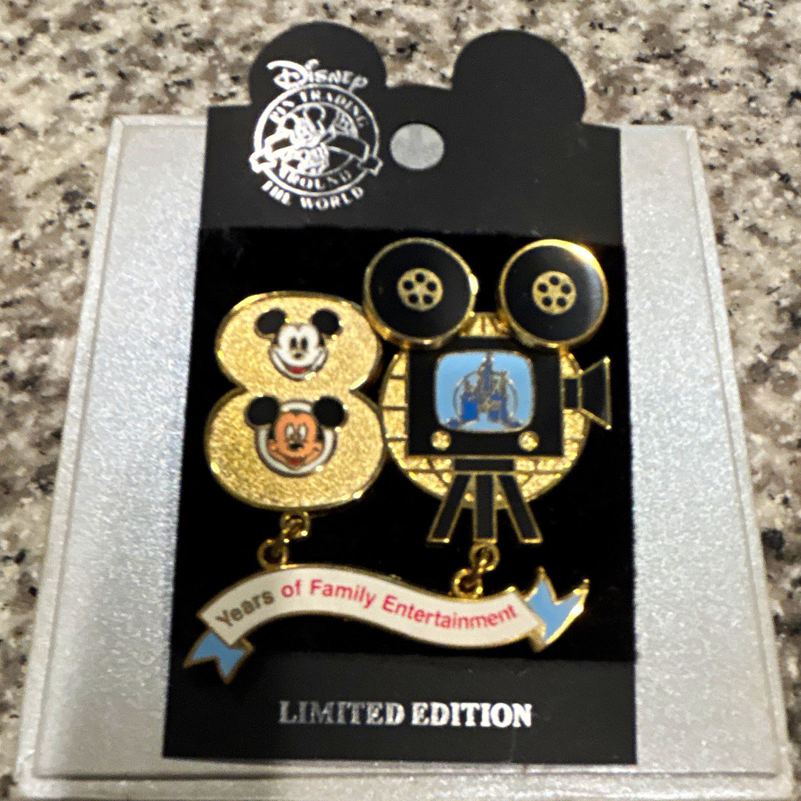 Disney LE Dangle Mickey Mouse Pin Walt Disney World Anniversary 2008 Disney LE Dangle Mickey Mouse Pin Walt Disney World Anniversary 2008