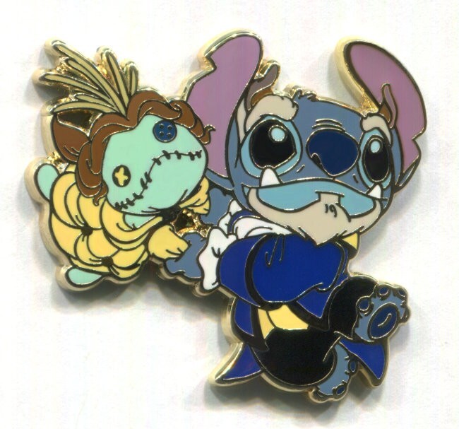 Disney Pin Stitch and Scrump as Beauty and The Beast Disney Store Japan Disney Pin Stitch and Scrump as Beauty and The Beast Disney Store Japan