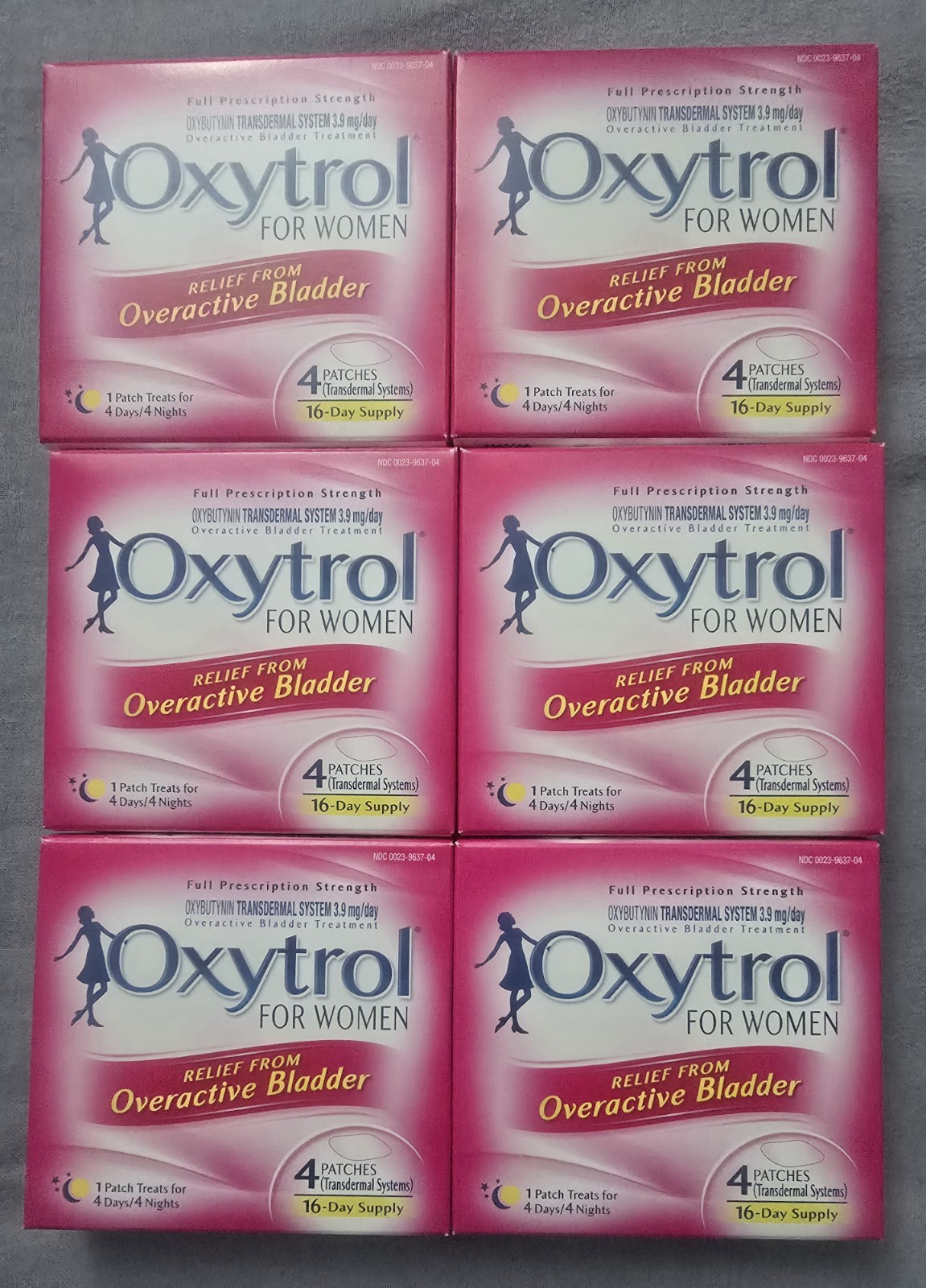 Oxytrol for Women Overactive Bladder Patch. Total 24 Counts (96 Day Supply) Oxytrol for Women Overactive Bladder Patch. Total 24 Counts (96 Day Supply)