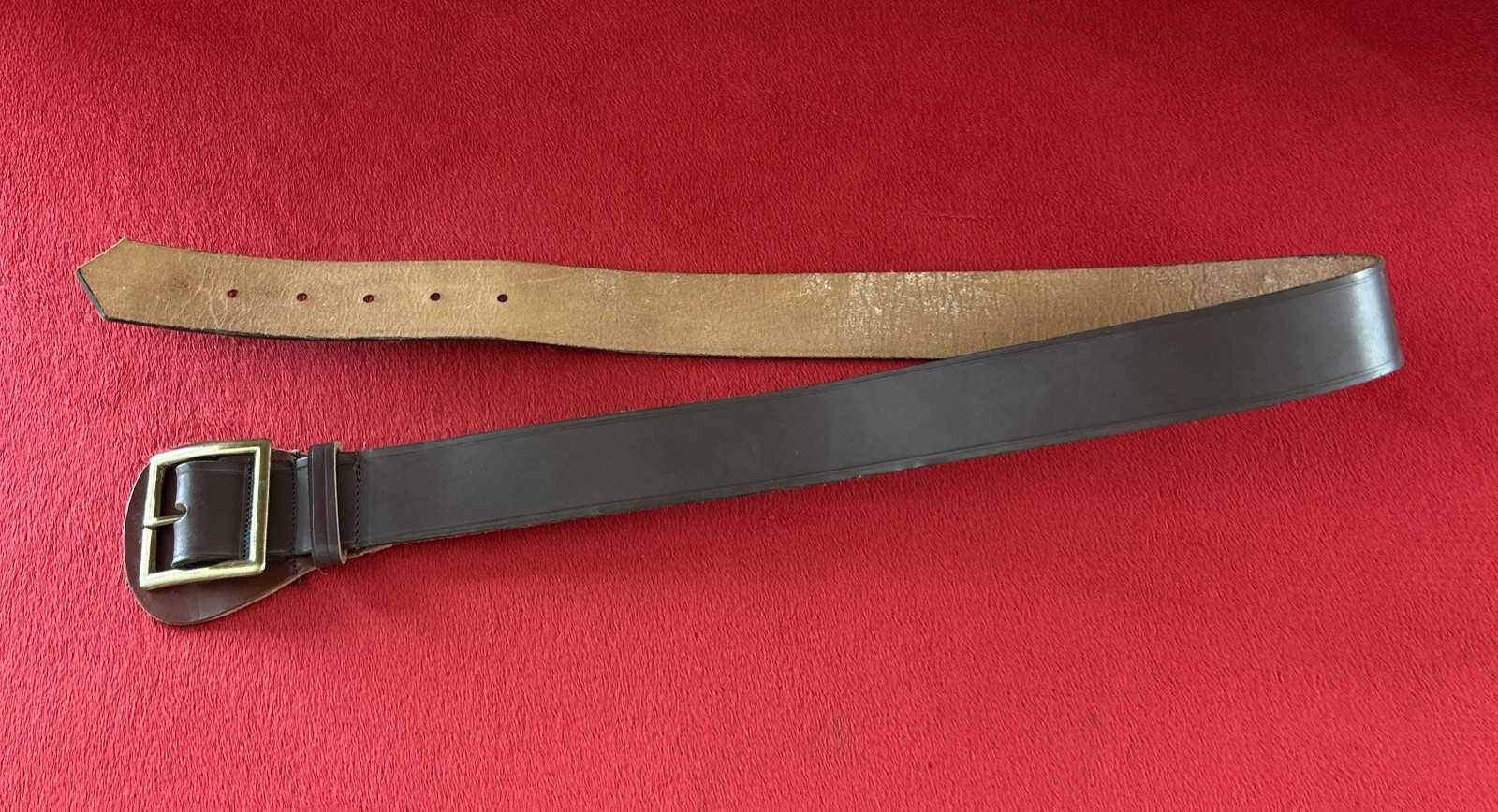 WW2 Garrison Officer Belt Leather WWII Genuine Cowhide Solid Brass WW2 Garrison Officer Belt Leather WWII Genuine Cowhide Solid Brass