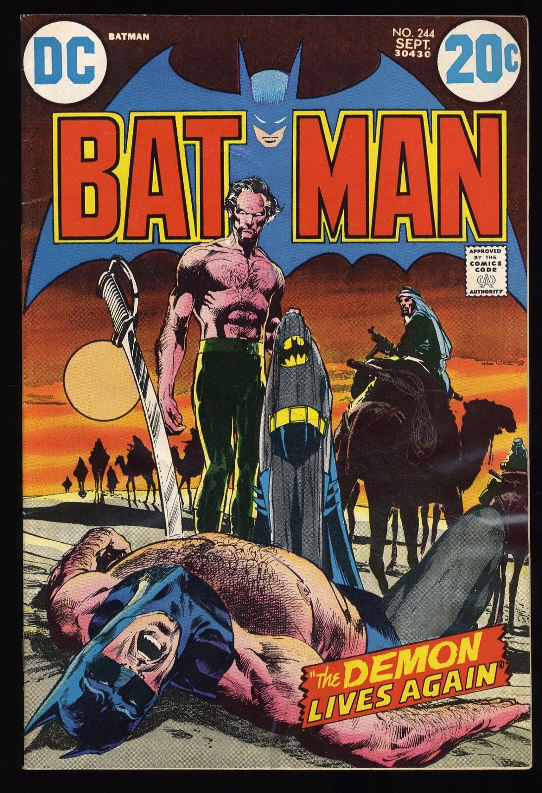 Batman #244 VG/FN 5.0 Classic Neal Adams Rha's Al Ghul Cover DC Comics 1972