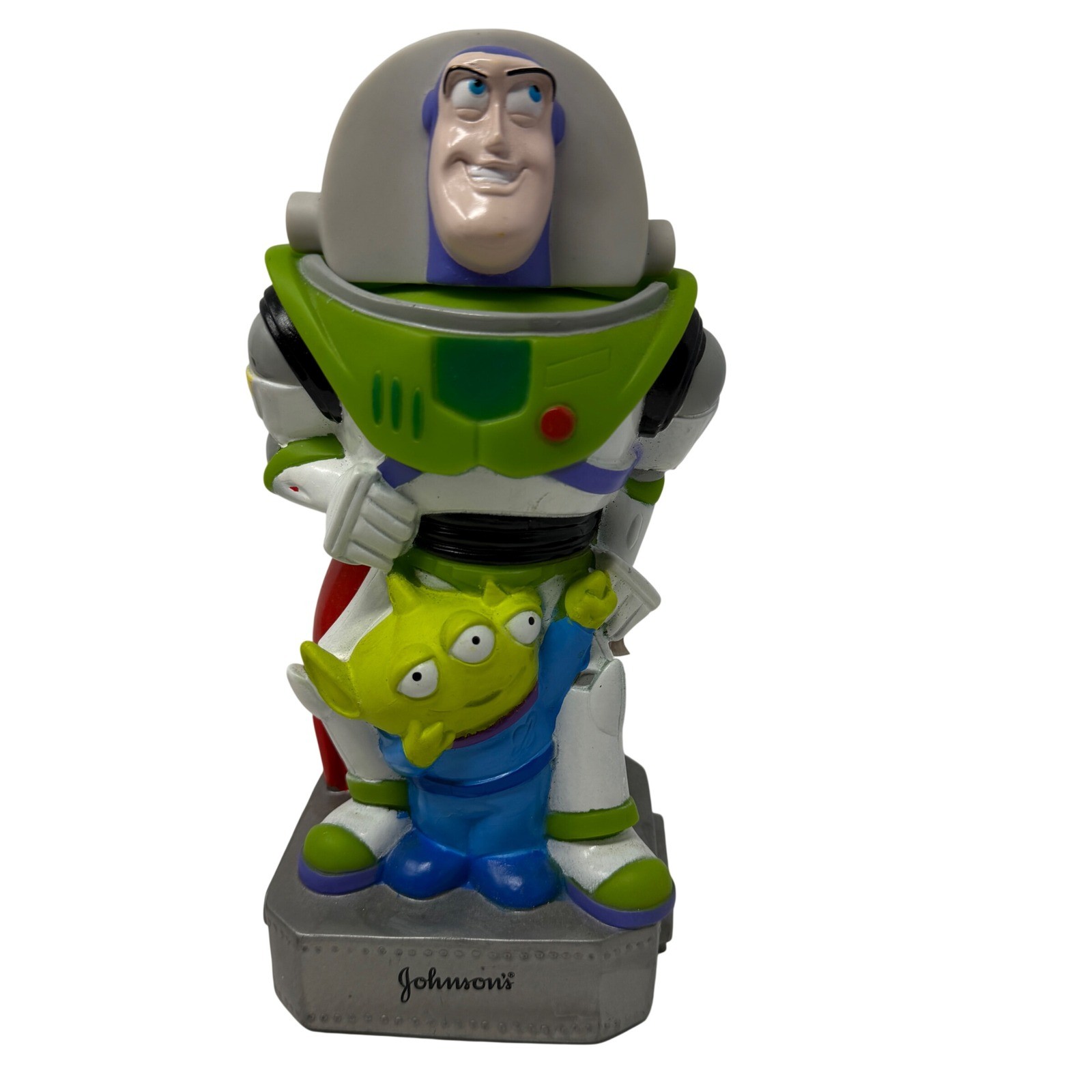 Vintage Toy Story Buzz Lightyear Alien Bubble Bath Bottle Johnson's Plastic 90s Vintage Toy Story Buzz Lightyear Alien Bubble Bath Bottle Johnson's Plastic 90s