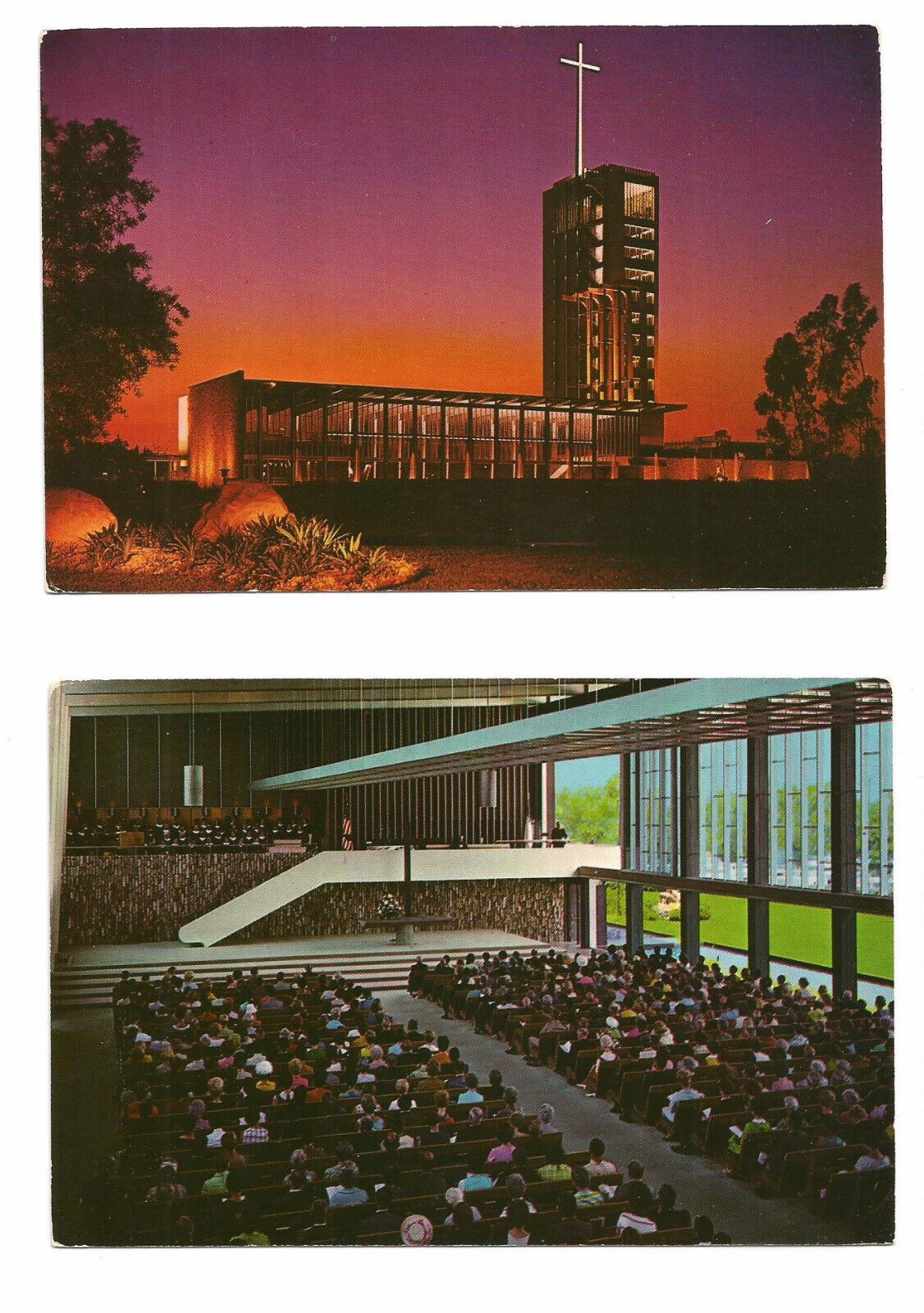 Garden Grove California CA PostcardsCommunity Church