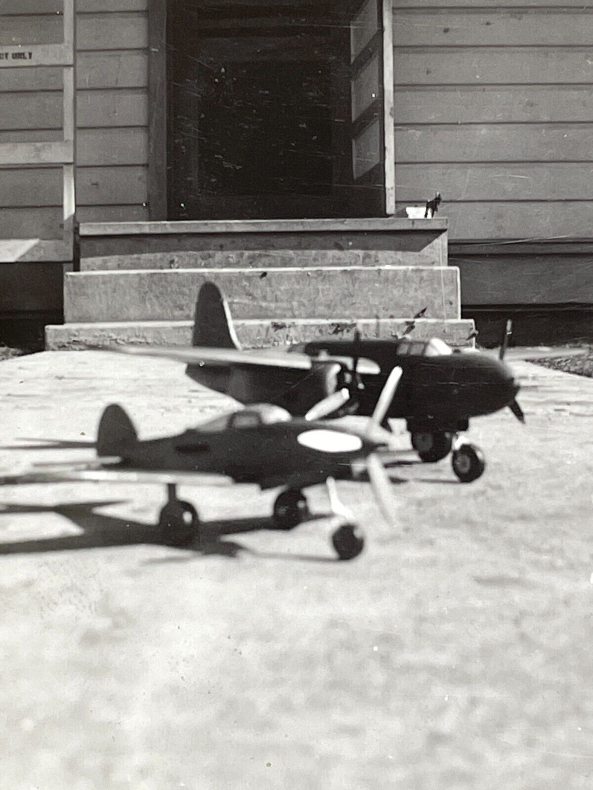 AZD Photograph Close Up POV Small Airplane Toys 1940\'s Propellers