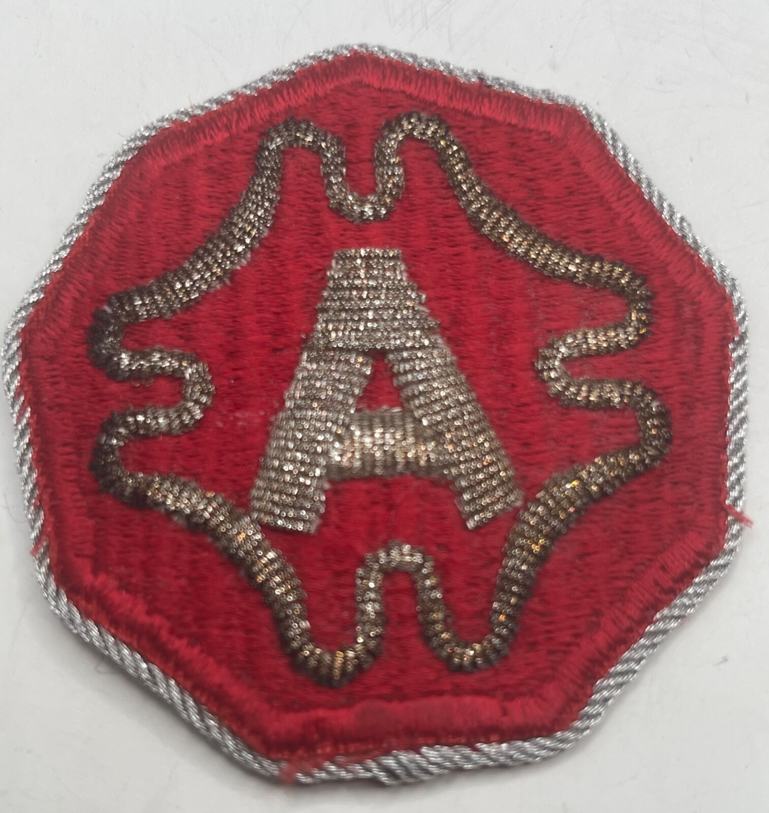 SPECTACULAR US ARMY POST WW2 9th ARMY BULLION PATCH GERMAN OCCUPATION MADE SPECTACULAR US ARMY POST WW2 9th ARMY BULLION PATCH GERMAN OCCUPATION MADE
