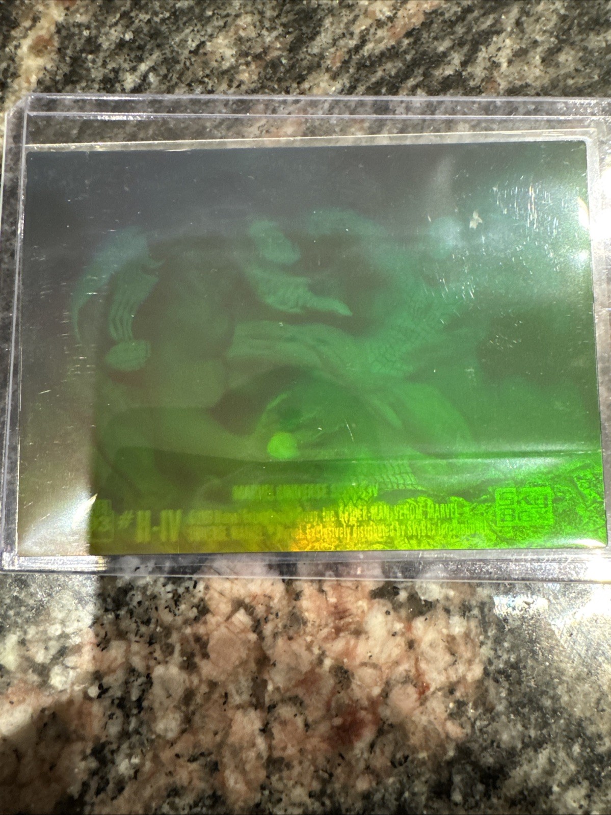 1993 Marvel Universe SPIDER-MAN VS VENOM #H-IV 3D Hologram Very Rare Card CASE