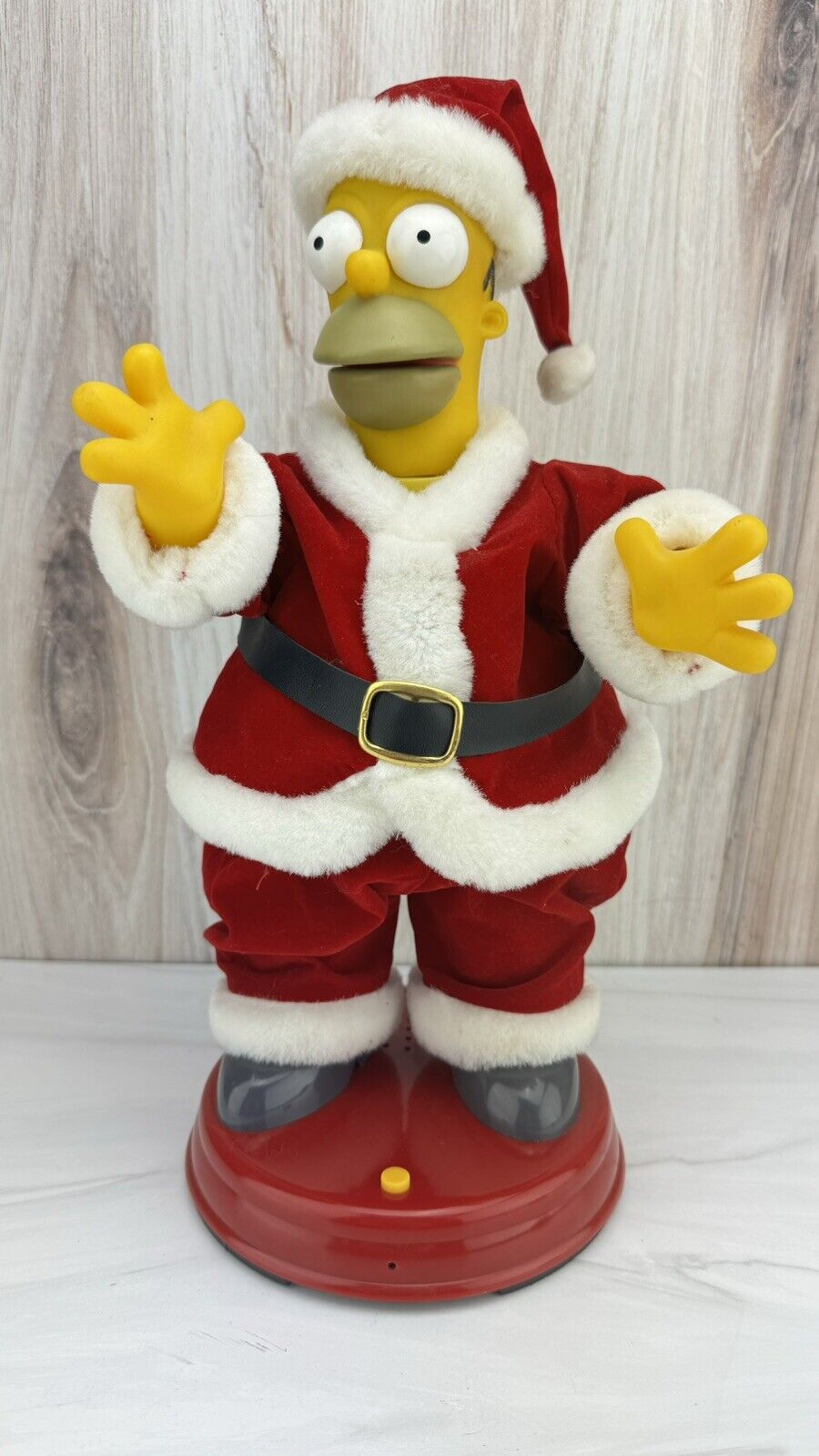 Gemmy Santa Homer Simpson Talking Dancing Animated Figure Christmas 2002 READ