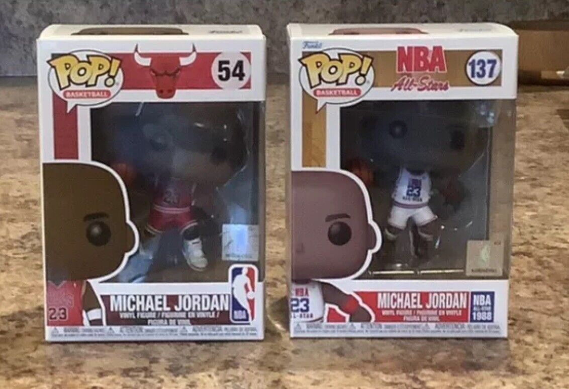 A Pair Of Michael Jordan Funko Pops Chicago Bulls 50 & 1988 All Star Legends 137