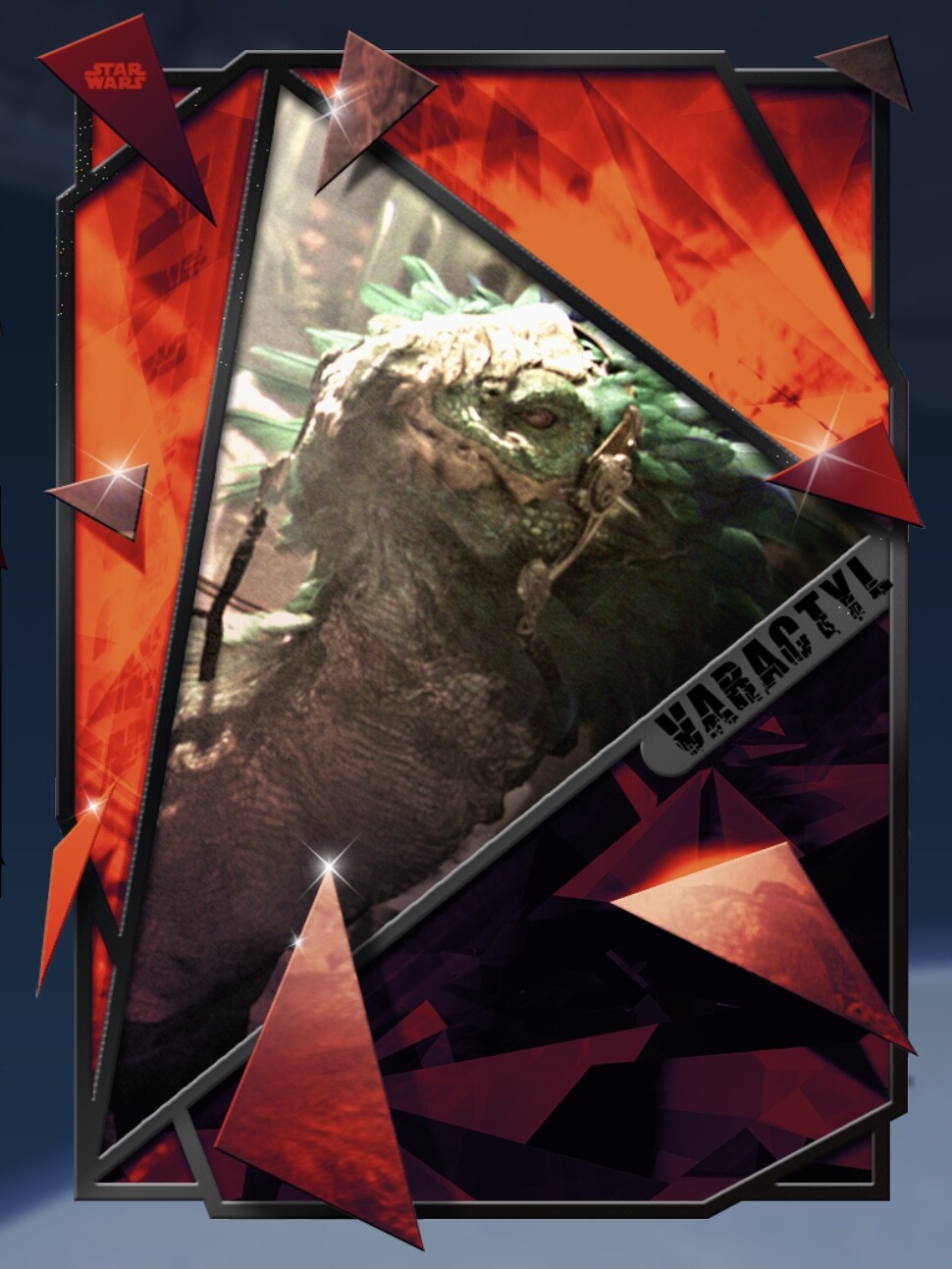 FRACTURED BLACK VARACTYL REVENGE OF SITH LOCK-ON Topps STAR WARS CARD TRADER FRACTURED BLACK VARACTYL REVENGE OF SITH LOCK-ON Topps STAR WARS CARD TRADER