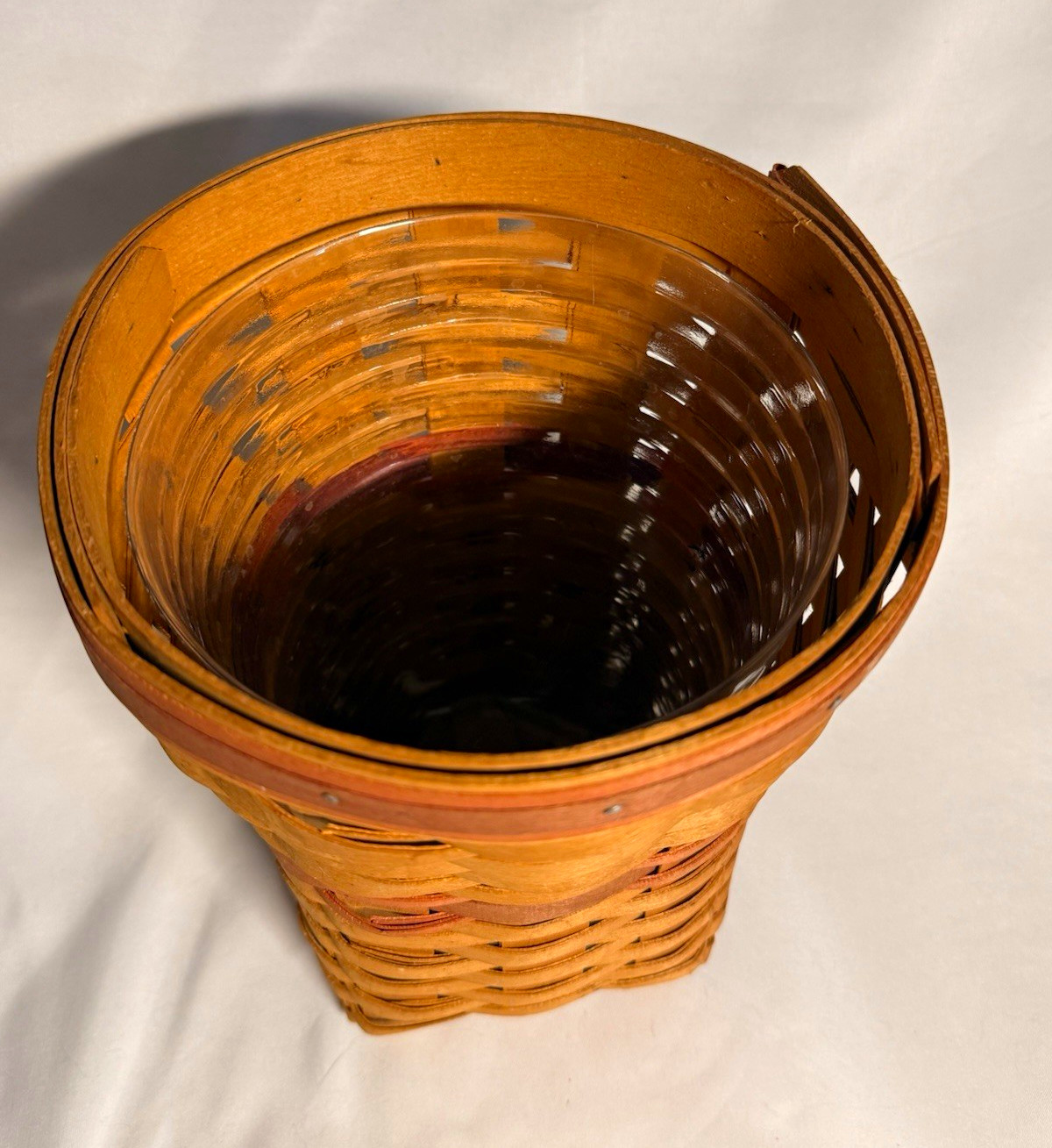 Vintage 1998 Longaberger May Series Snapdragon Basket Flower Vase Vintage 1998 Longaberger May Series Snapdragon Basket Flower Vase