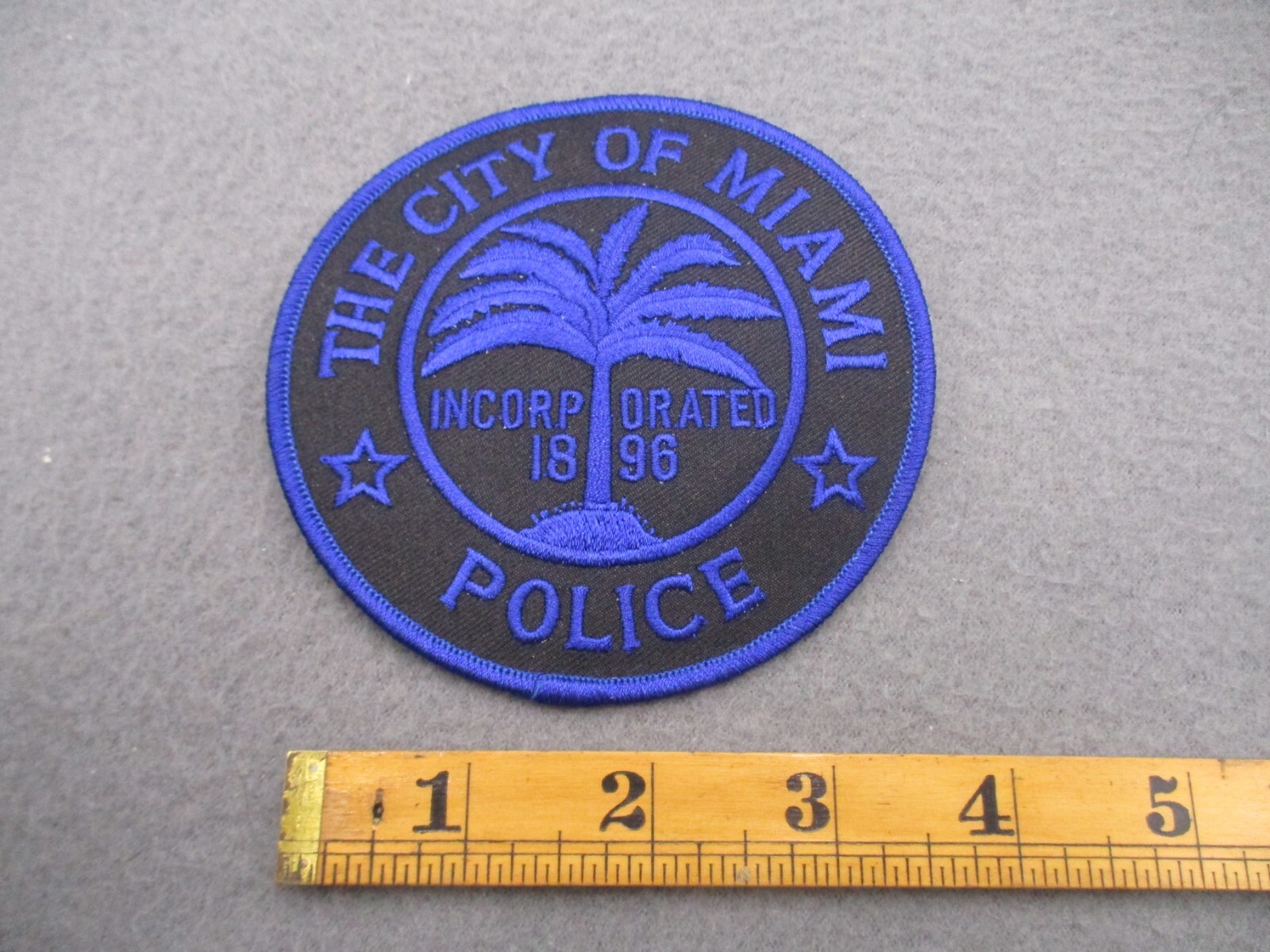City Of Miami Police Patch Black And Blue