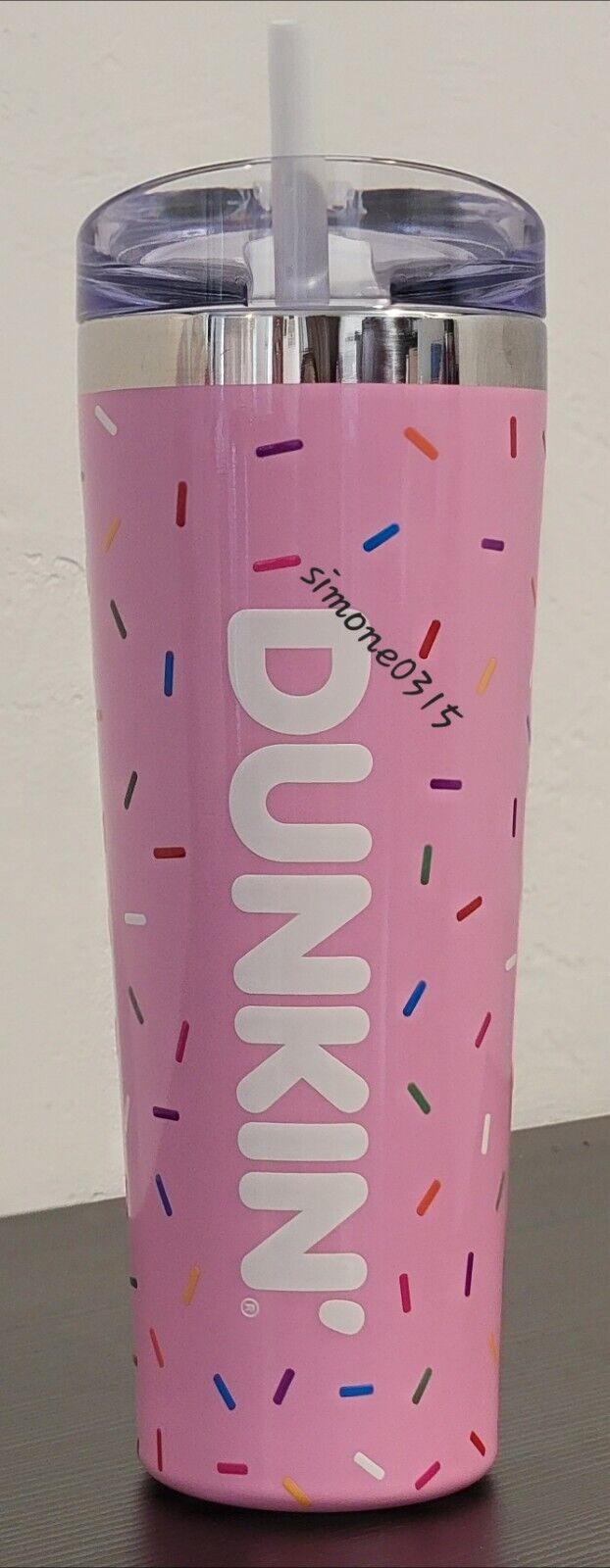 Dunkin Donuts Bermuda - 24oz - Stainless Steel Insulated Travel Tumbler  - Pink