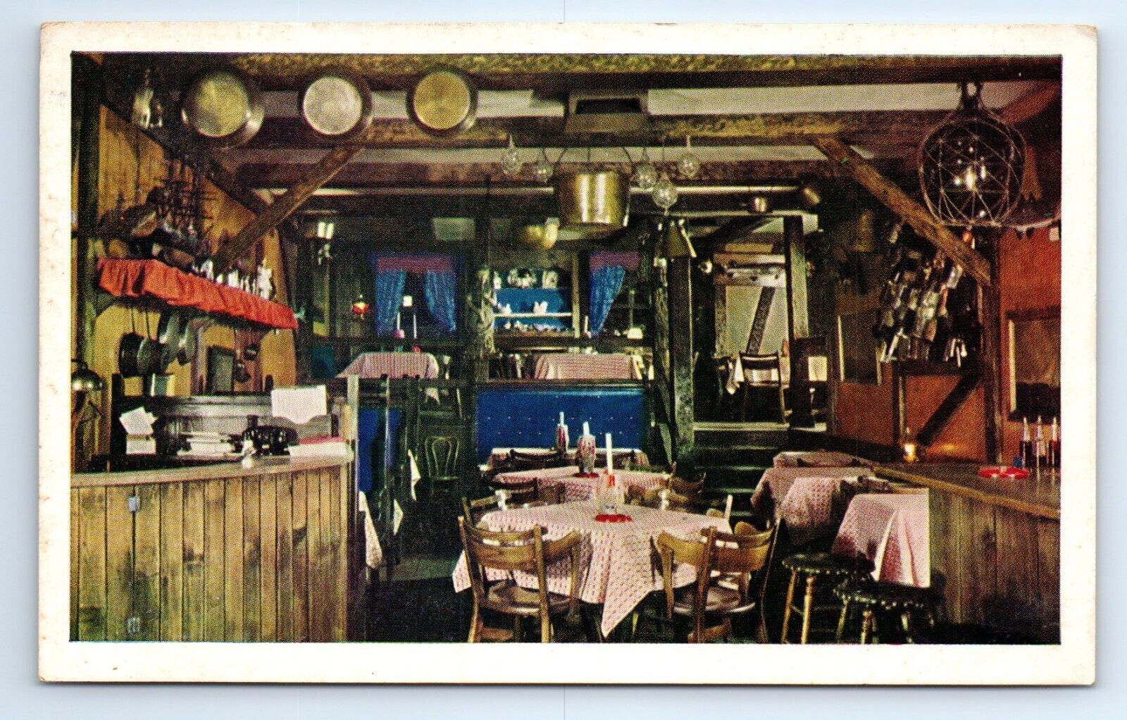 Chicago Illinois Cape Cod Room The Drake Seafood Restaurant Postcard c.1920