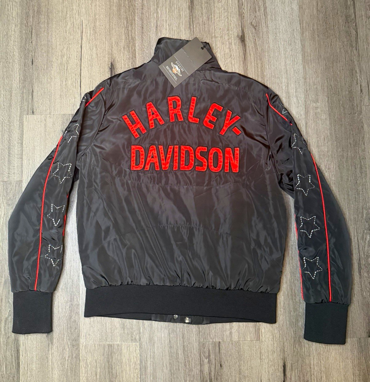 Harley-Davidson Genuine MotorClothes Women’s Jacket Black Red Star NWT Large