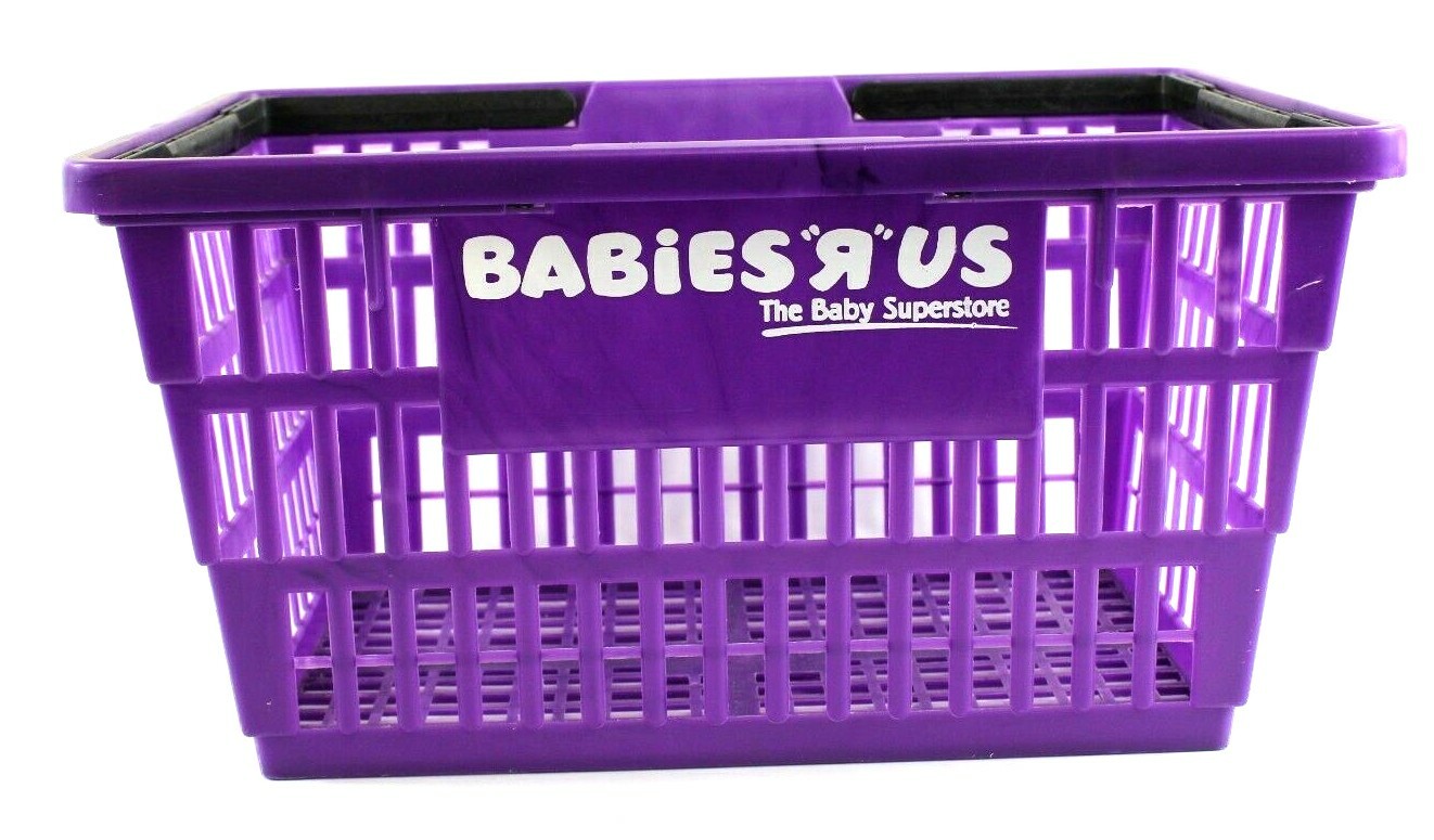Vintage Babies "R" Us Shopping Basket Purple Hand Cart - Fast - Vintage Babies "R" Us Shopping Basket Purple Hand Cart - Fast -