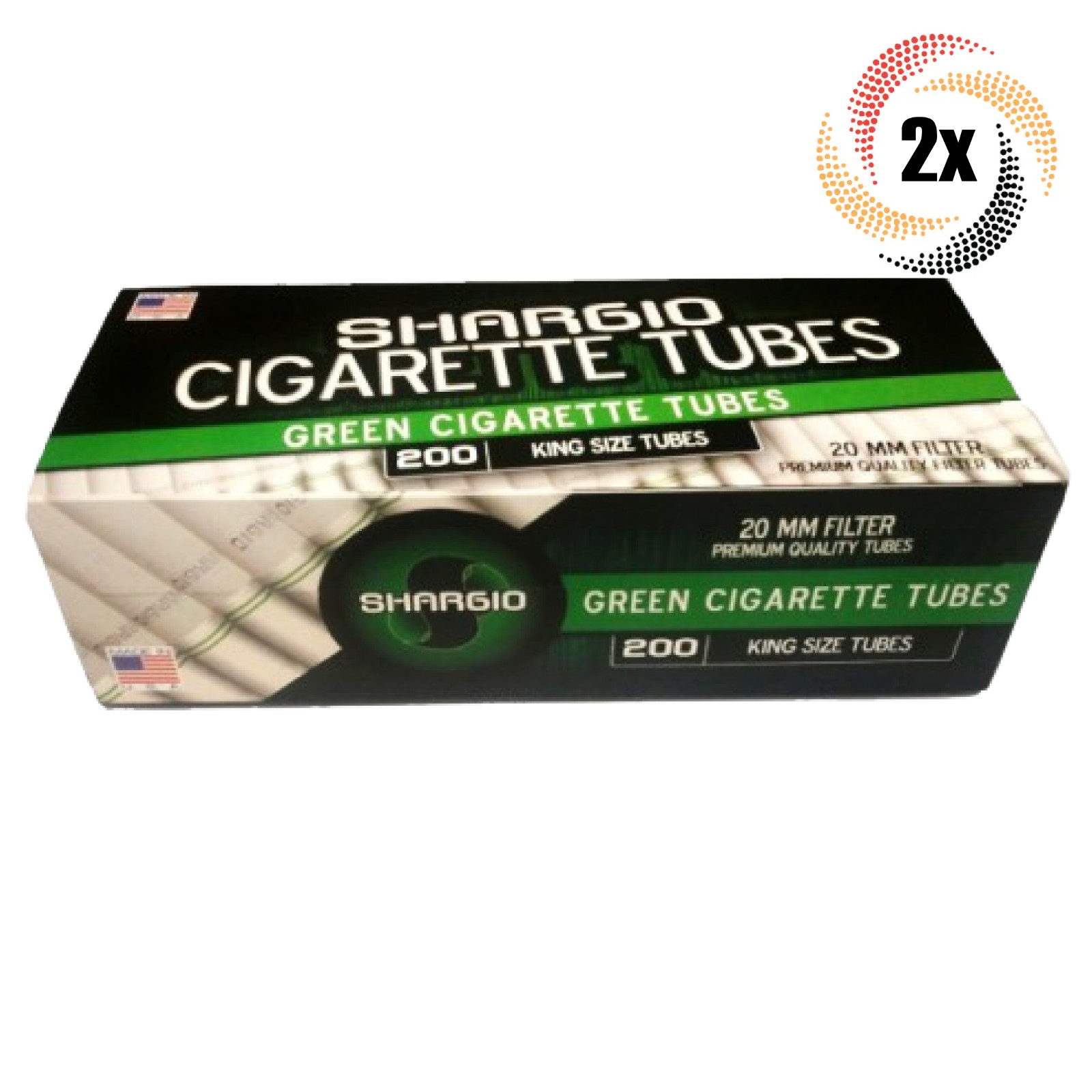 2x Boxes Shargio Green Menthol King Size ( 400 Tubes ) Cigarette Tobacco RYO 2x Boxes Shargio Green Menthol King Size ( 400 Tubes ) Cigarette Tobacco RYO