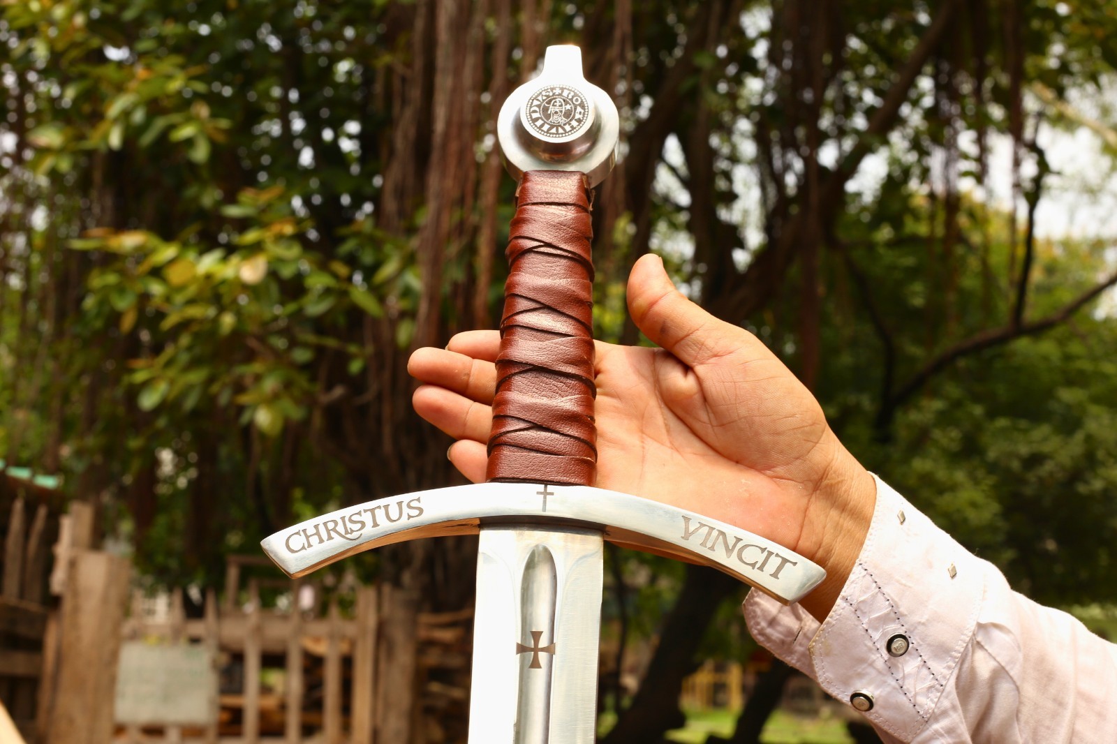 Handmade 40" Knight Templer Real Sword With Scabbard| Viking Medeival Gift Handmade 40" Knight Templer Real Sword With Scabbard| Viking Medeival Gift