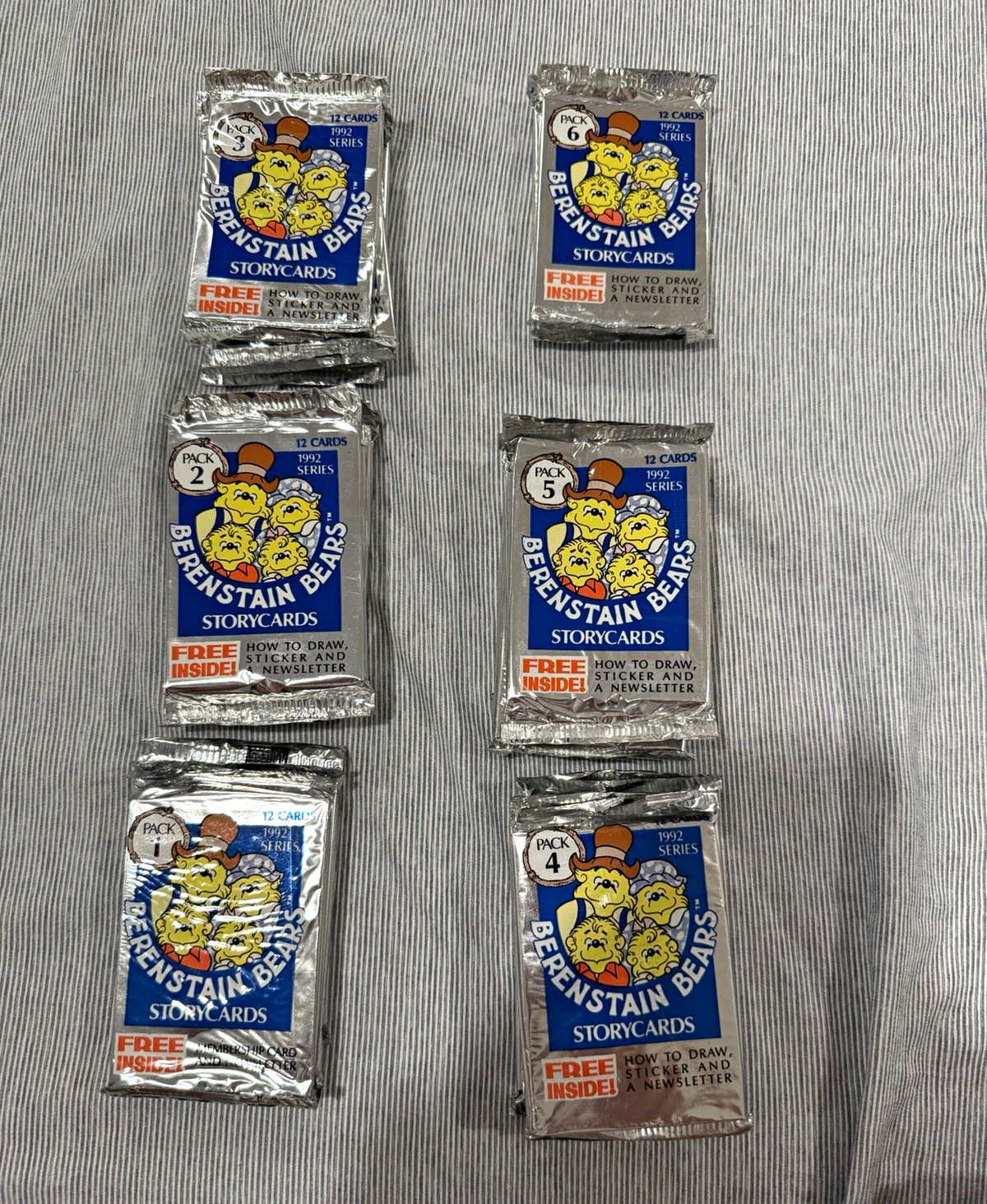 Berenstain Bears Storycards 1992 Sealed 22 Pack Lot 12 Cards Sticker Berenstain Bears Storycards 1992 Sealed 22 Pack Lot 12 Cards Sticker