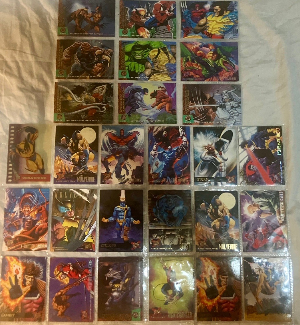 92 impel marvel universe 93 skybox 94 fleer ultra 600+ trading cards with binder 92 impel marvel universe 93 skybox 94 fleer ultra 600+ trading cards with binder