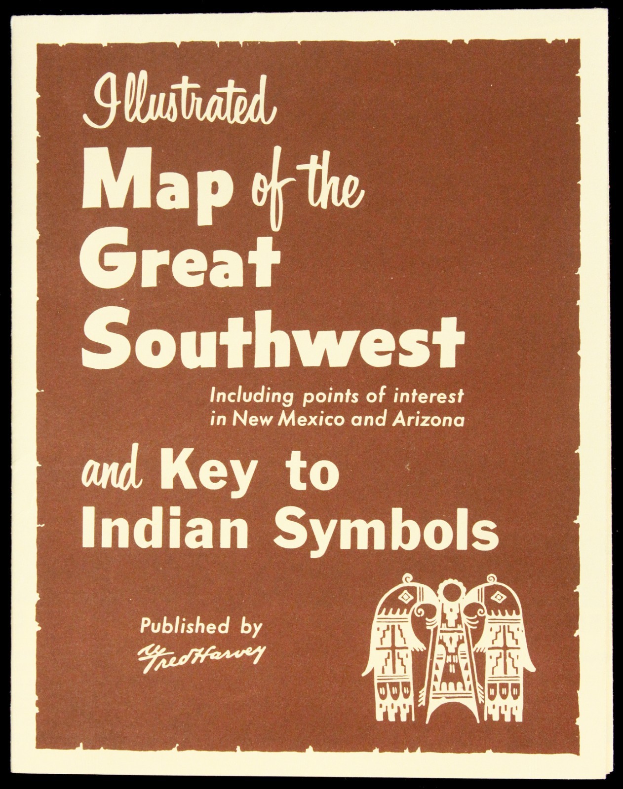 Vintage Fred Harvey Brochure Map of the Great Southwest Key To Indian Symbols Vintage Fred Harvey Brochure Map of the Great Southwest Key To Indian Symbols