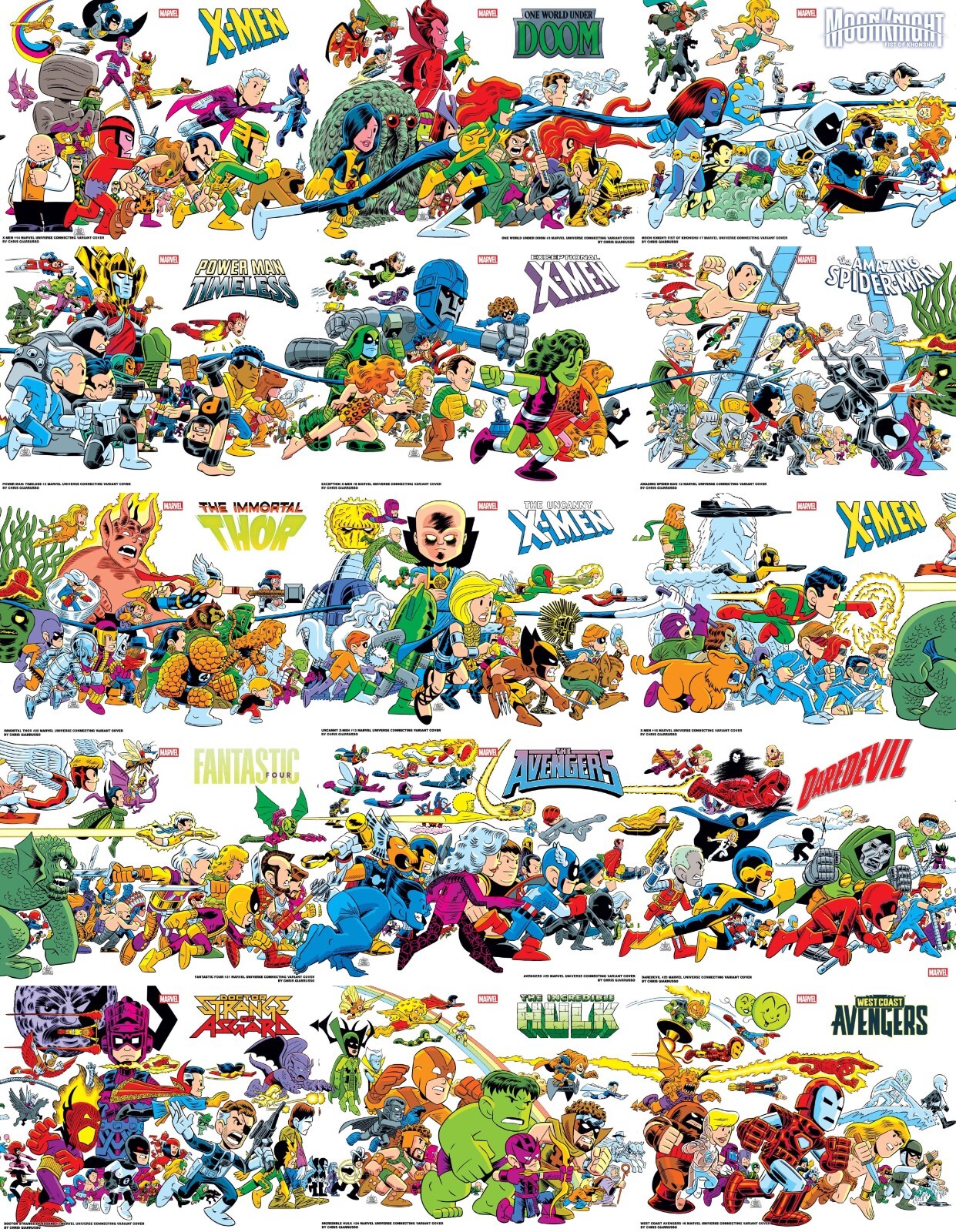 Marvel Universe Connecting Cover Variant Set Chris Giarrusso FULL SET 15 Comics Marvel Universe Connecting Cover Variant Set Chris Giarrusso FULL SET 15 Comics