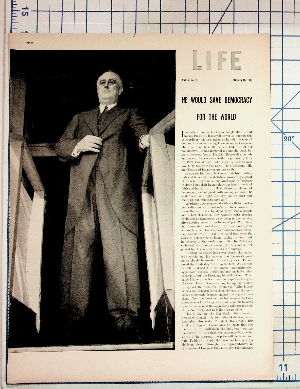 1939 LIFE Magazine FDR Congress Capitol Building WWII Era Ephemera 1939 LIFE Magazine FDR Congress Capitol Building WWII Era Ephemera