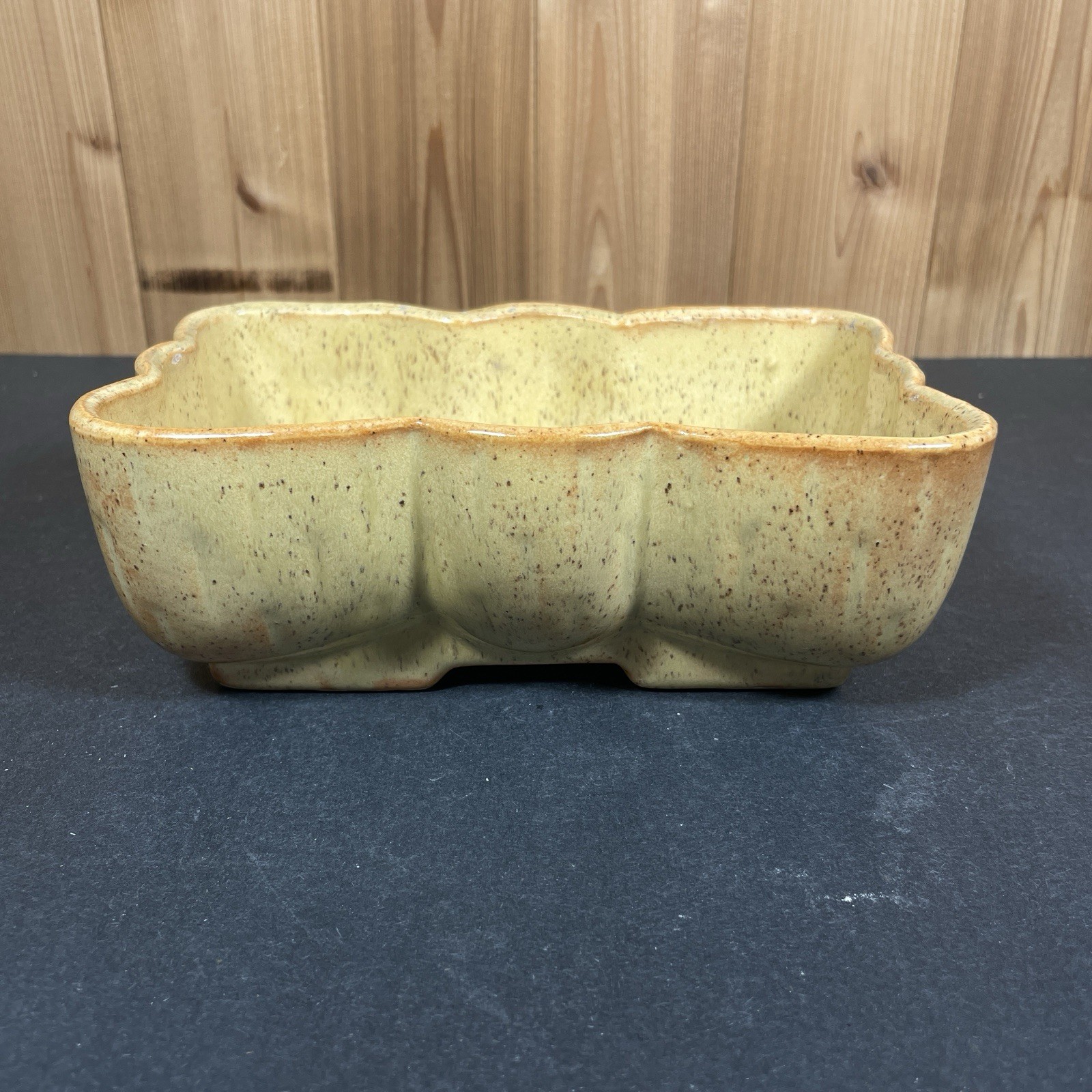 Vintage UPCO Pottery Planter Speckled Yellow Planter Vintage UPCO Pottery Planter Speckled Yellow Planter