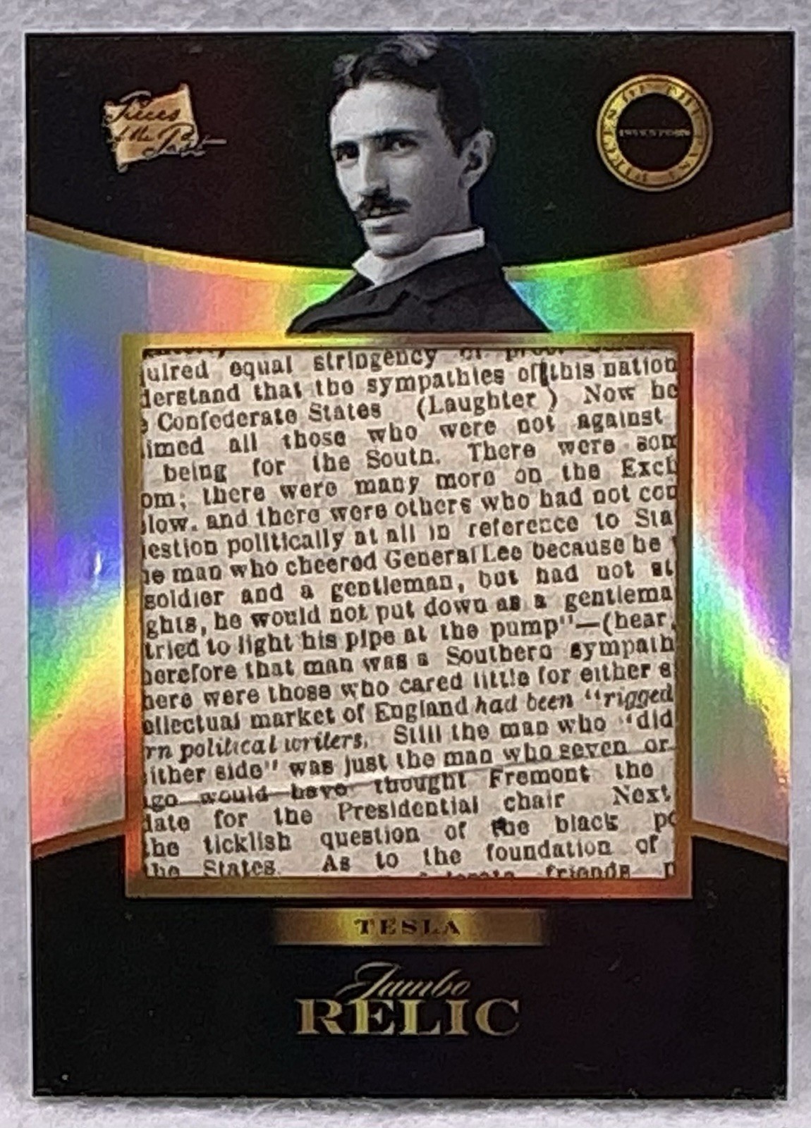 2025 Pieces Of The Past Nikola Tesla Vintage Jumbo Stock Certificate Relic 2025 Pieces Of The Past Nikola Tesla Vintage Jumbo Stock Certificate Relic