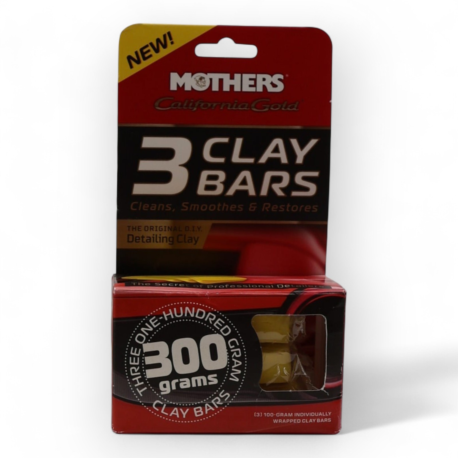 Mothers California Gold Clay Bar 100g Pack of 3 Car Detailing Paint Surface Clea Mothers California Gold Clay Bar 100g Pack of 3 Car Detailing Paint Surface Clea