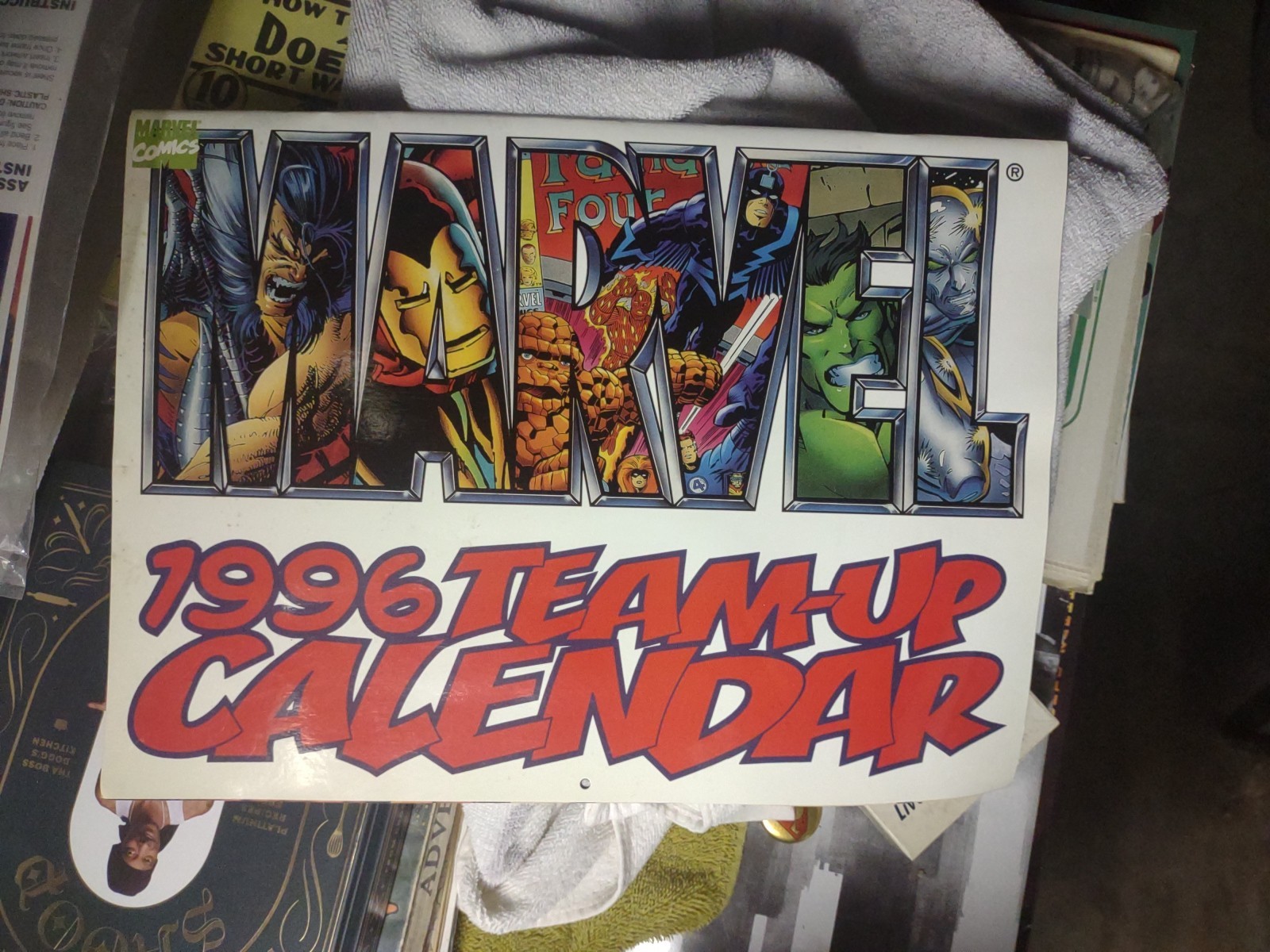 Vintage Marvel 1996 Team Up Calendar X-Men Ghost Rider Spider Man Morbius Vintage Marvel 1996 Team Up Calendar X-Men Ghost Rider Spider Man Morbius