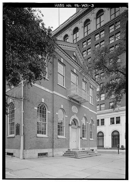 Philadelphia Pennsylvania 1975 Congress Hall North Elevation Historic Building