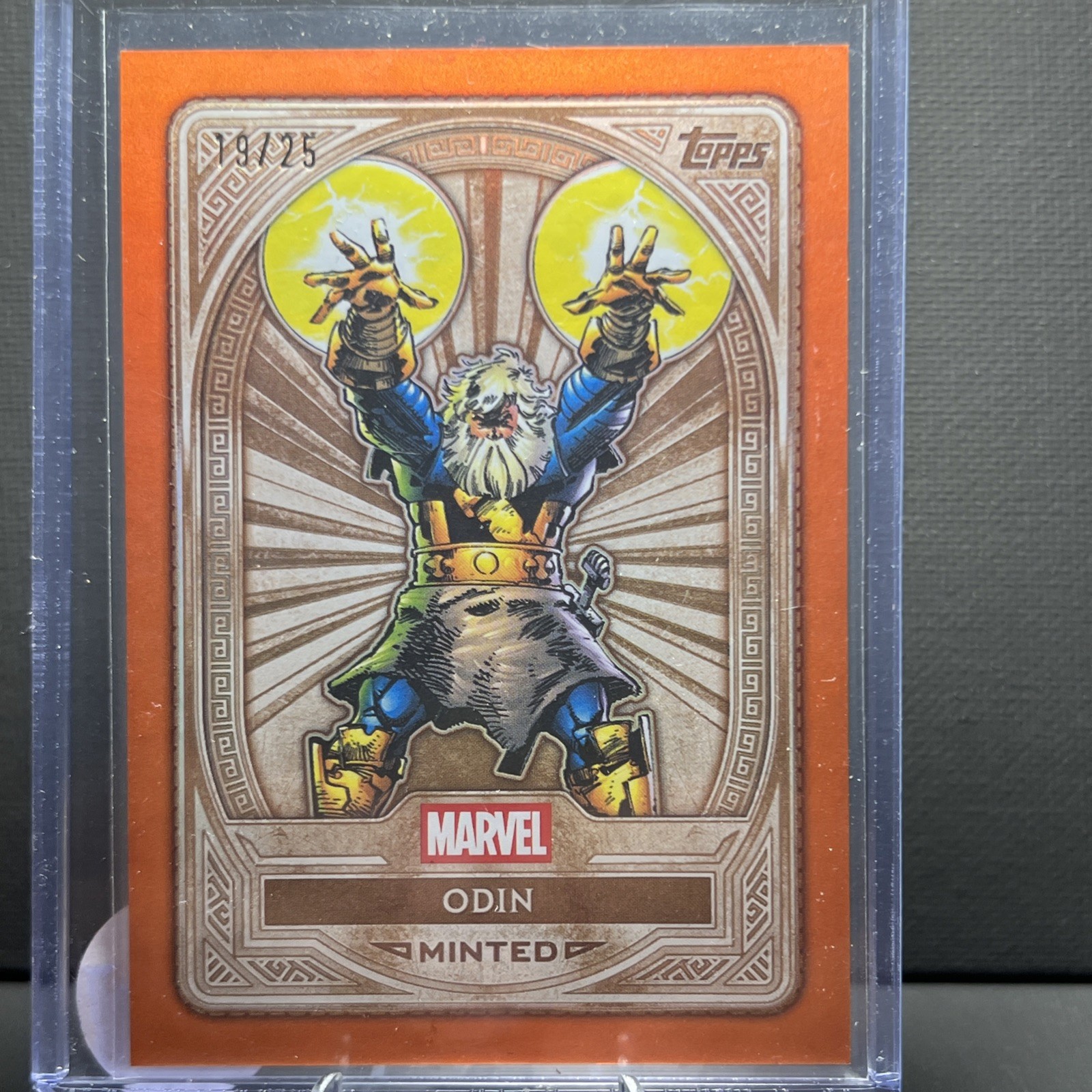2025 Topps Marvel Mint Bronze Odin Orange Refractor 19/25 2025 Topps Marvel Mint Bronze Odin Orange Refractor 19/25