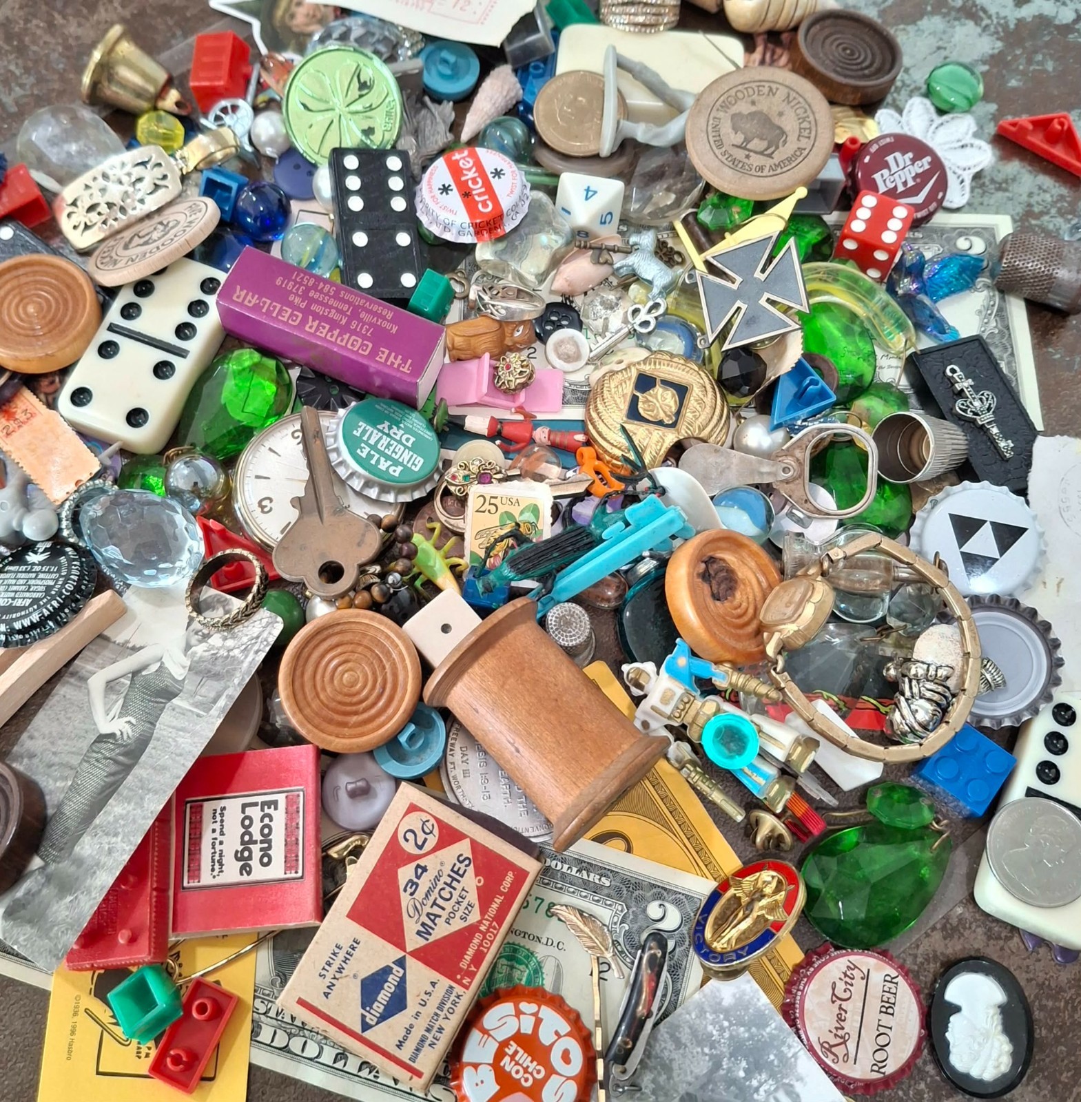 Vintage Trinket Mystery Grab Bag "Scoop" ~Small Bundle (20-25 pieces) I spy core Vintage Trinket Mystery Grab Bag "Scoop" ~Small Bundle (20-25 pieces) I spy core