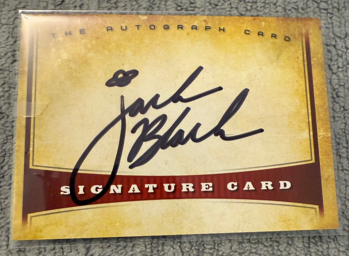 Jack Black Signed Autograph Custom Card 2026 (Tenacious D, Actor On Card Auto) Jack Black Signed Autograph Custom Card 2026 (Tenacious D, Actor On Card Auto)