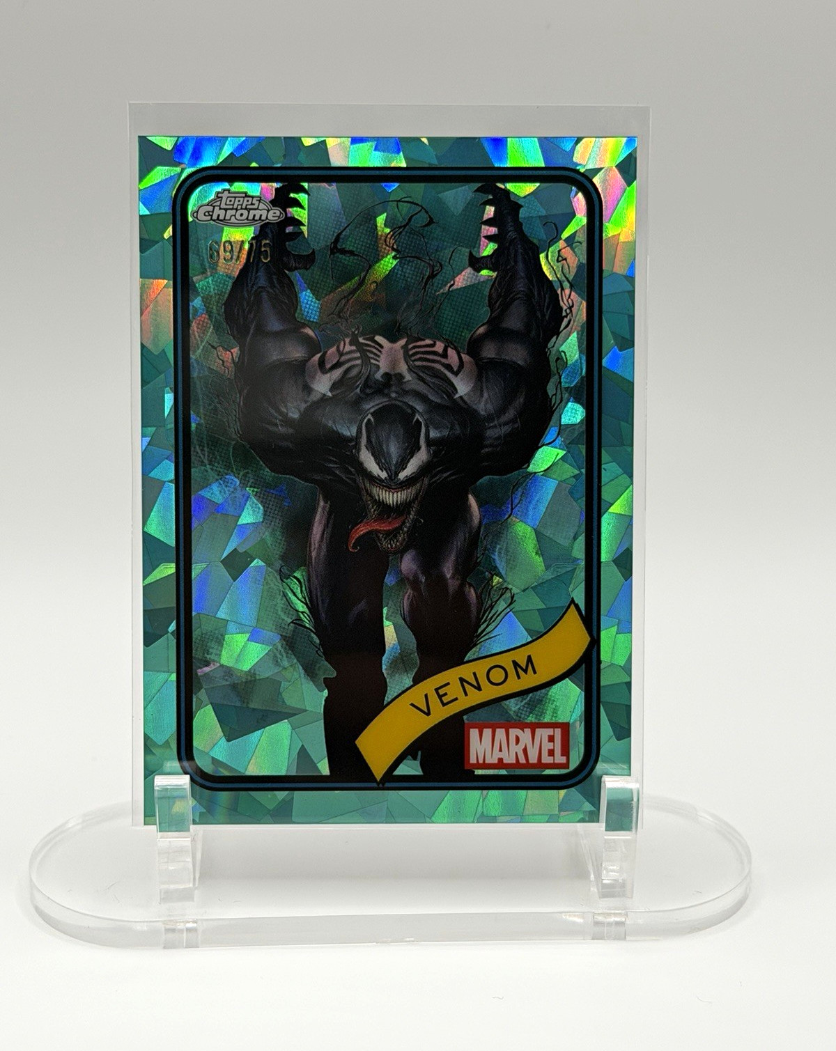 Topps 2025 Topps Chrome Sapphire Marvel Venom #149 Serial Numbered 69/75
