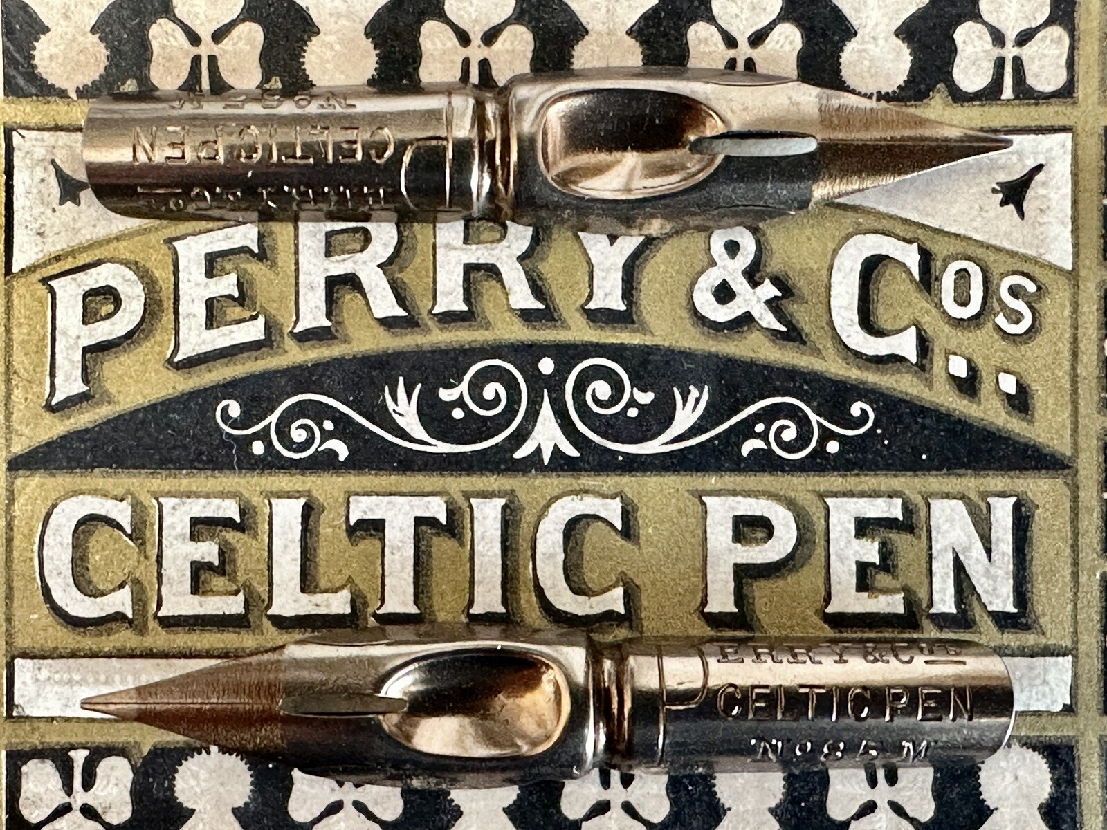 Two Vintage Perry & Co Celtic Pen No. 85M Dip Pen Nibs Two Vintage Perry & Co Celtic Pen No. 85M Dip Pen Nibs