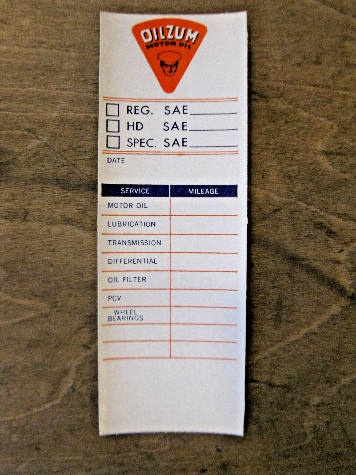 Vintage NOS Oilzum Motor Oil Mileage Sticker 4" Tall Gas Oil Decal Vintage NOS Oilzum Motor Oil Mileage Sticker 4" Tall Gas Oil Decal