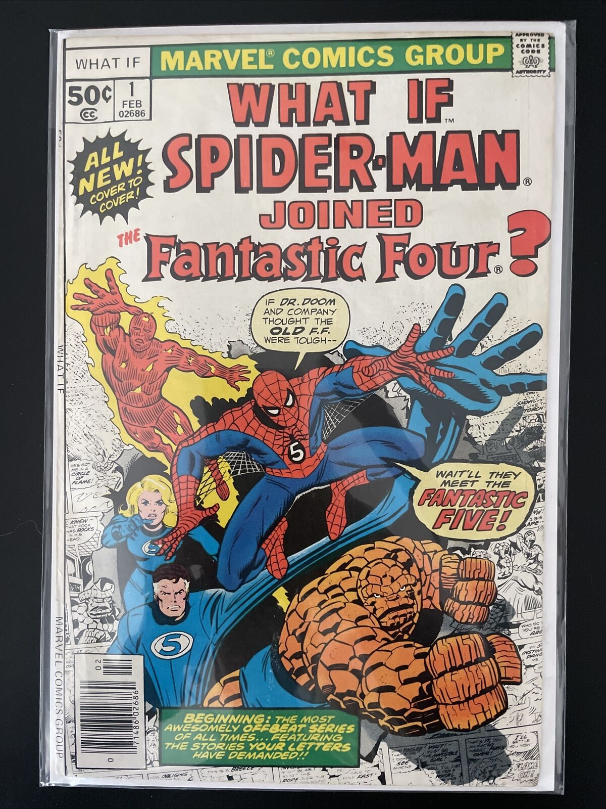 What If #1 Spider-Man Joined The Fantastic Four? (Feb 1977, Marvel Comics)